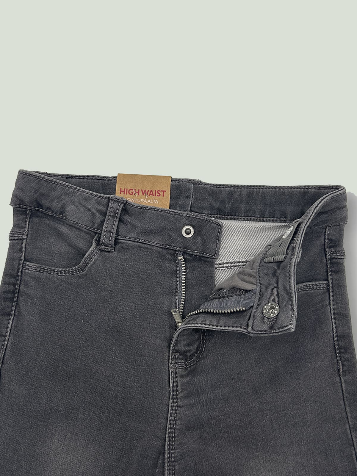 Pantalón vaquero gris oscuro niña