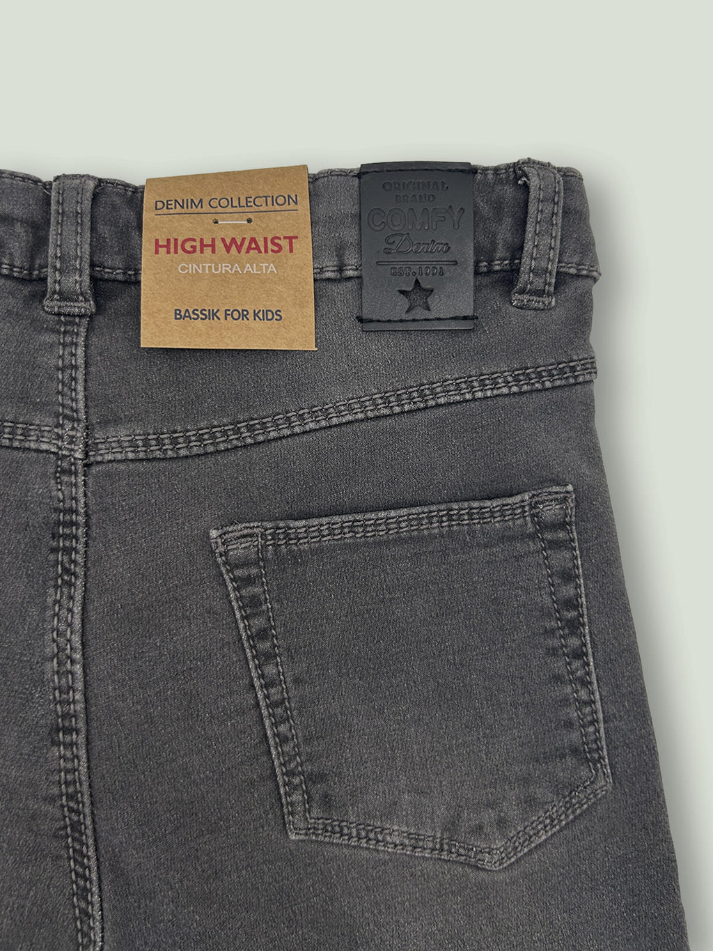 Pantalón vaquero gris oscuro niña