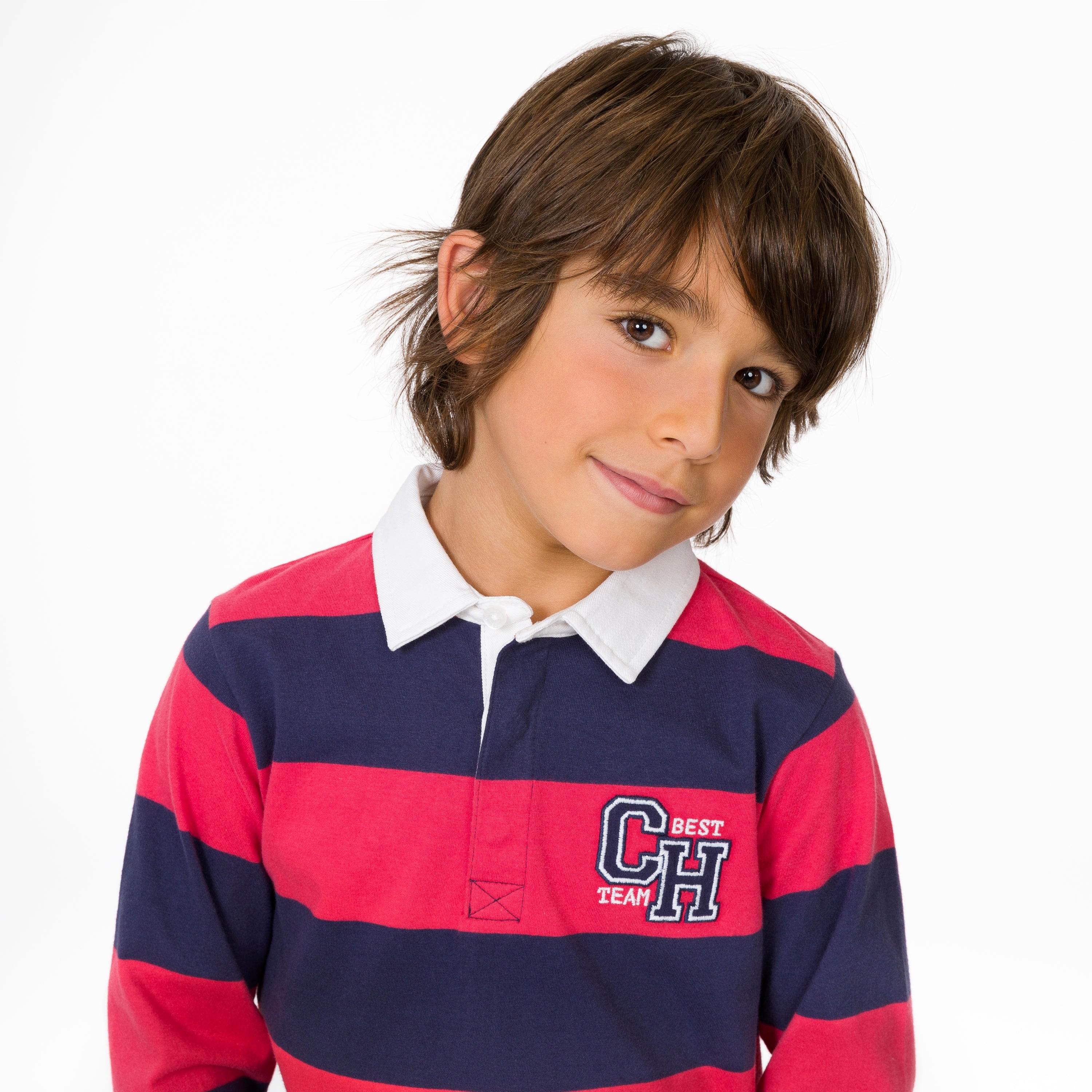 CHG red boy's polo