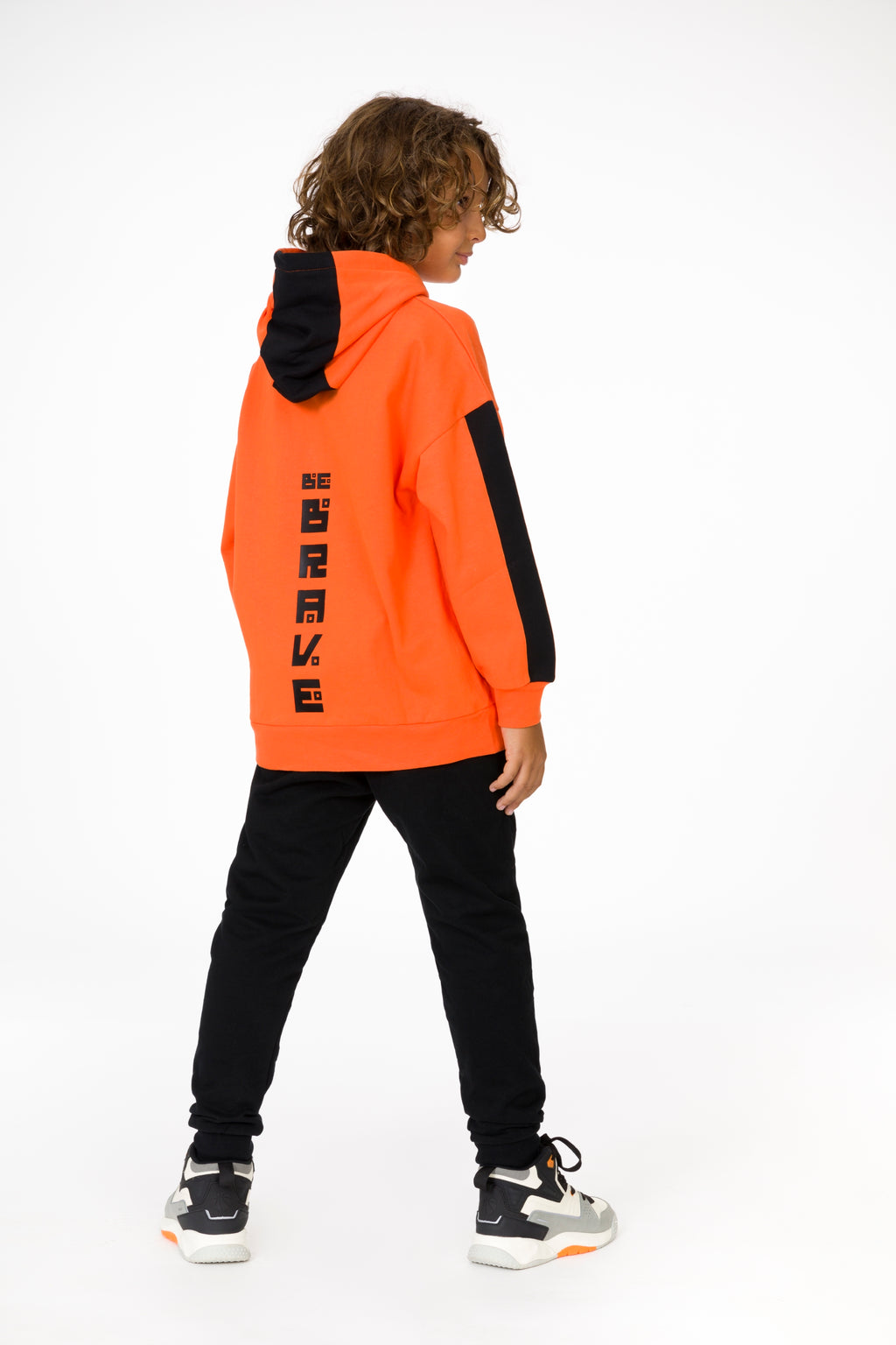 Sudadera cerrada de niño naranja Tokyo