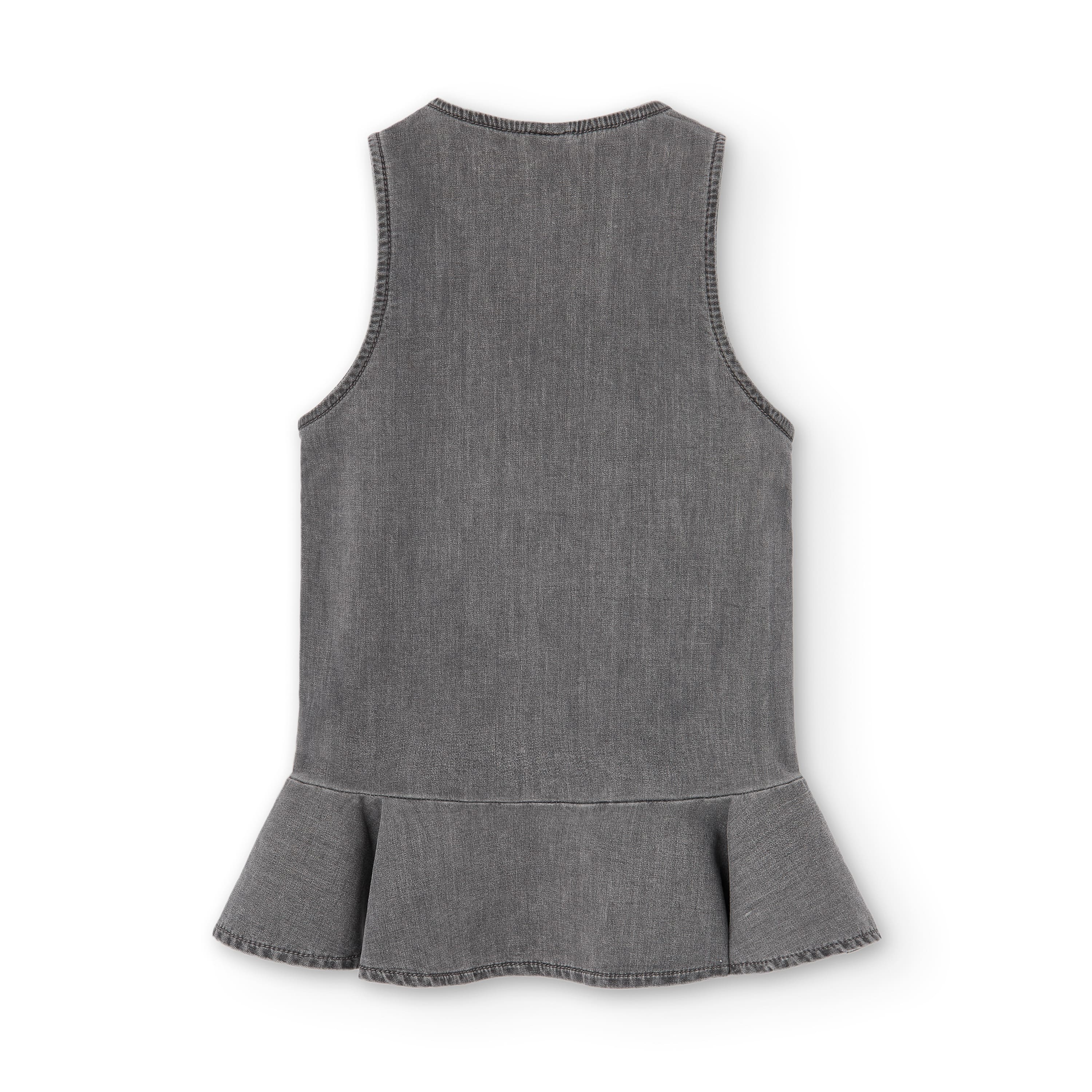 Vestido pichi denim en gris