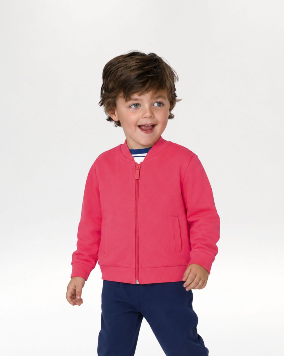 Chaqueta chándal estilo boomber bebé niño rojo - 06-09M en Charanga