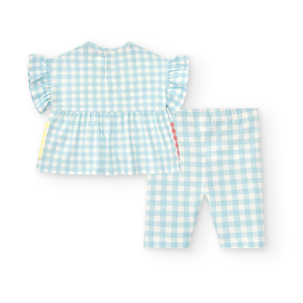 Conjunto Camiseta Y Legging de bebé cuadro VERANO/Charanga