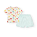 Conjunto camiseta y short de bebé estampado