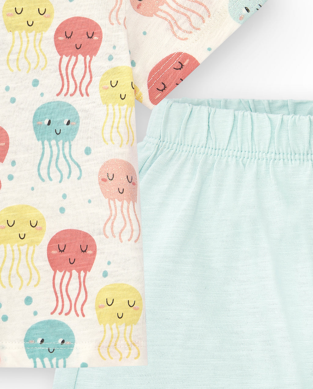 Conjunto camiseta y short de bebé estampado VERANO/Charanga