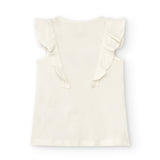 Camiseta de niña blanca con dibujo