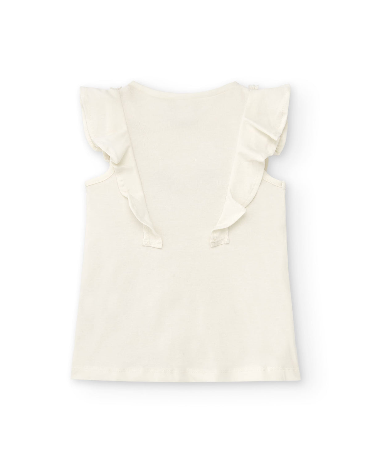 Camiseta de niña blanca con dibujo