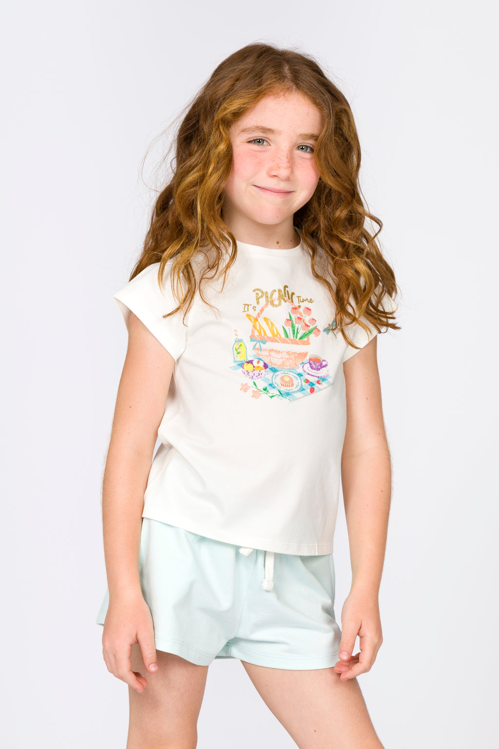 Camiseta de niña crudo VERANO/Charanga