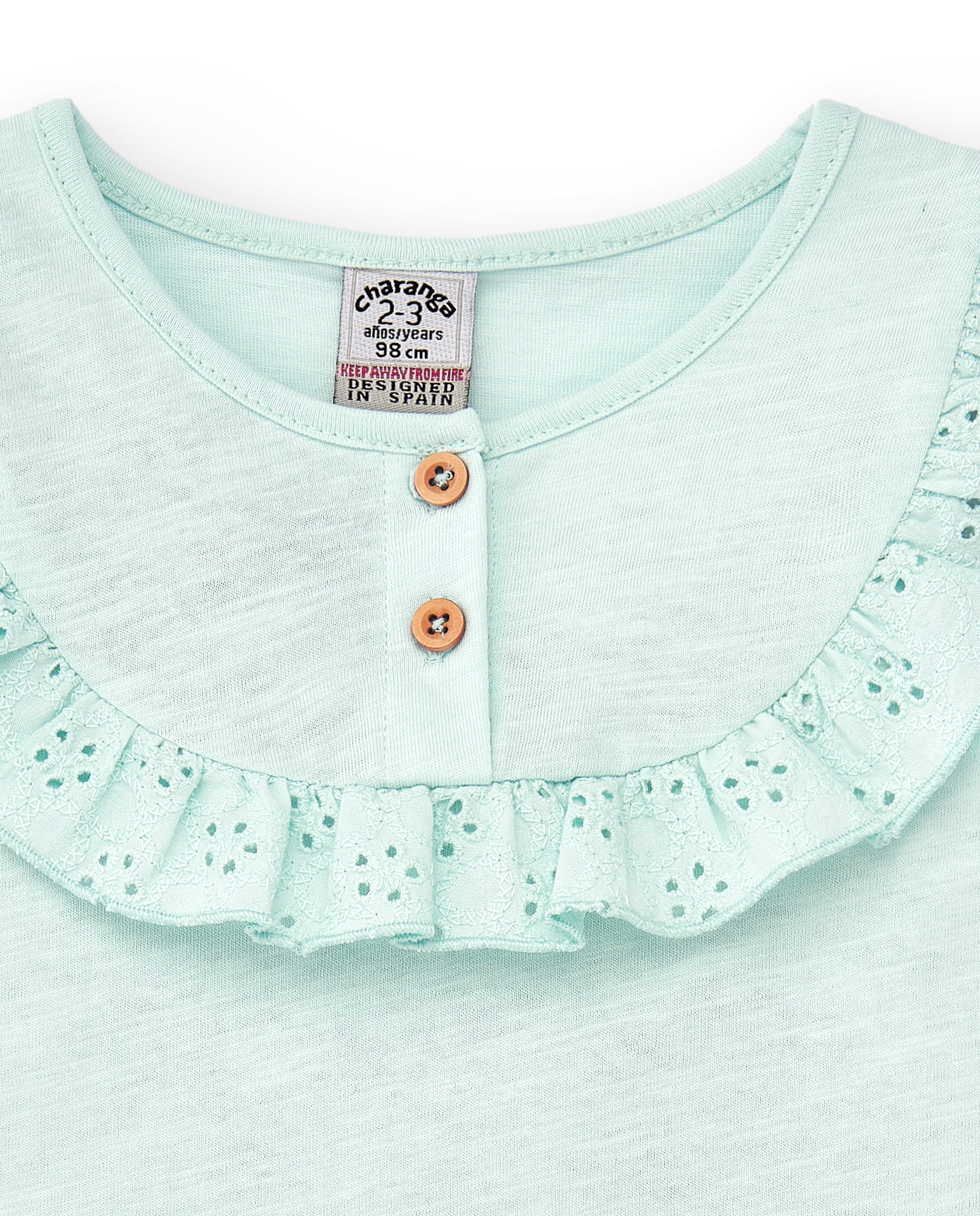 Camiseta de niña aguamarina VERANO/Charanga