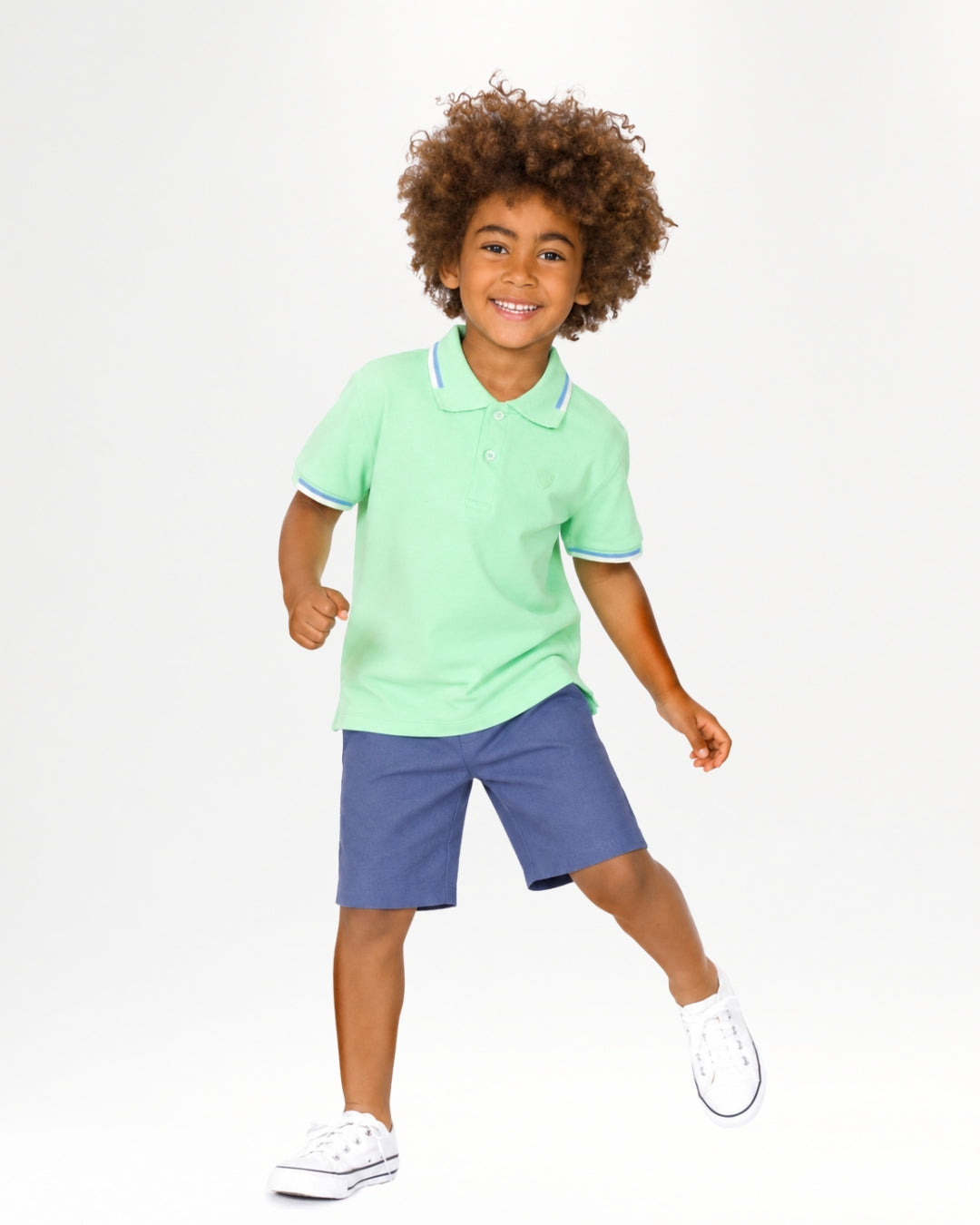 Green boy's polo