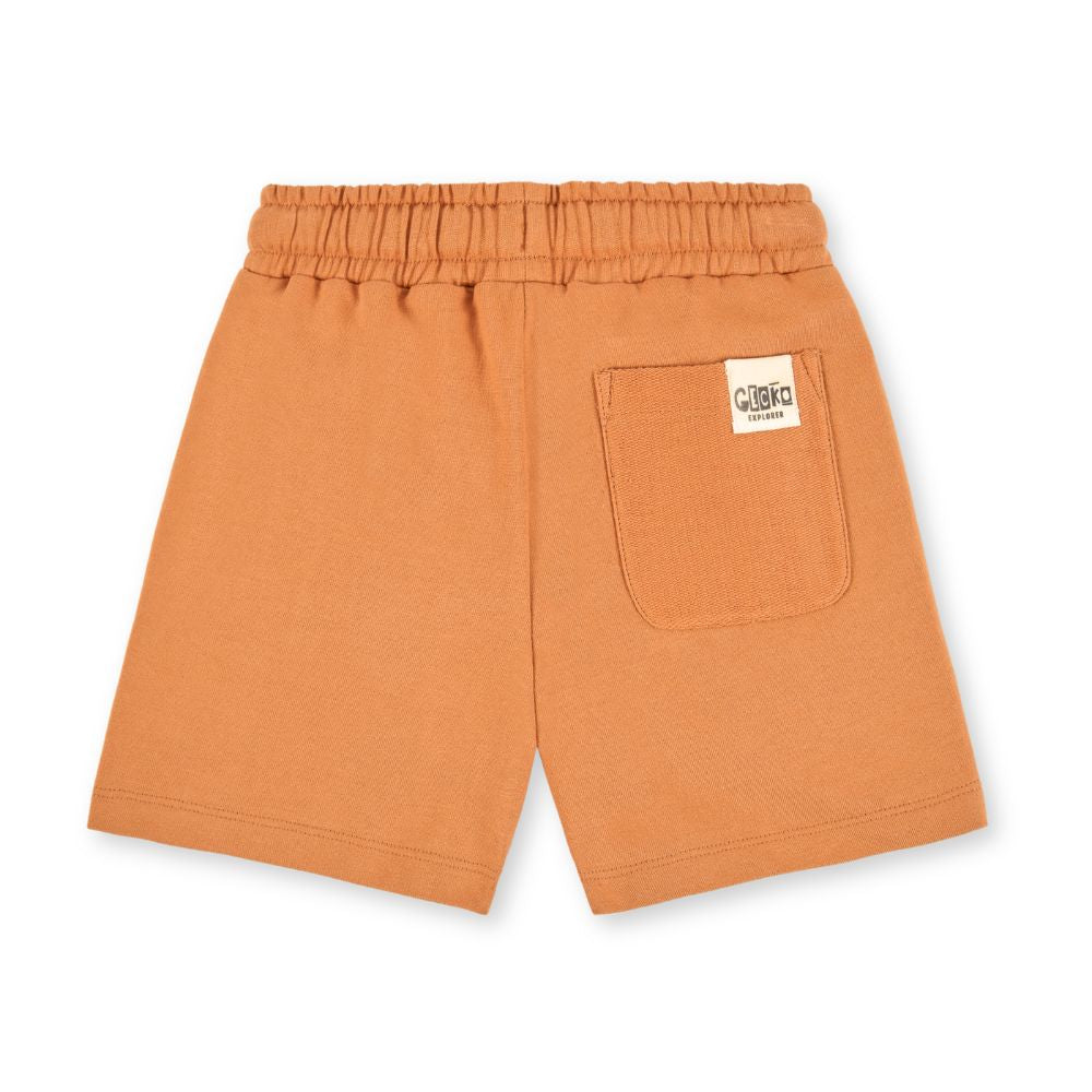 Bermuda niño naranja cintura elástica