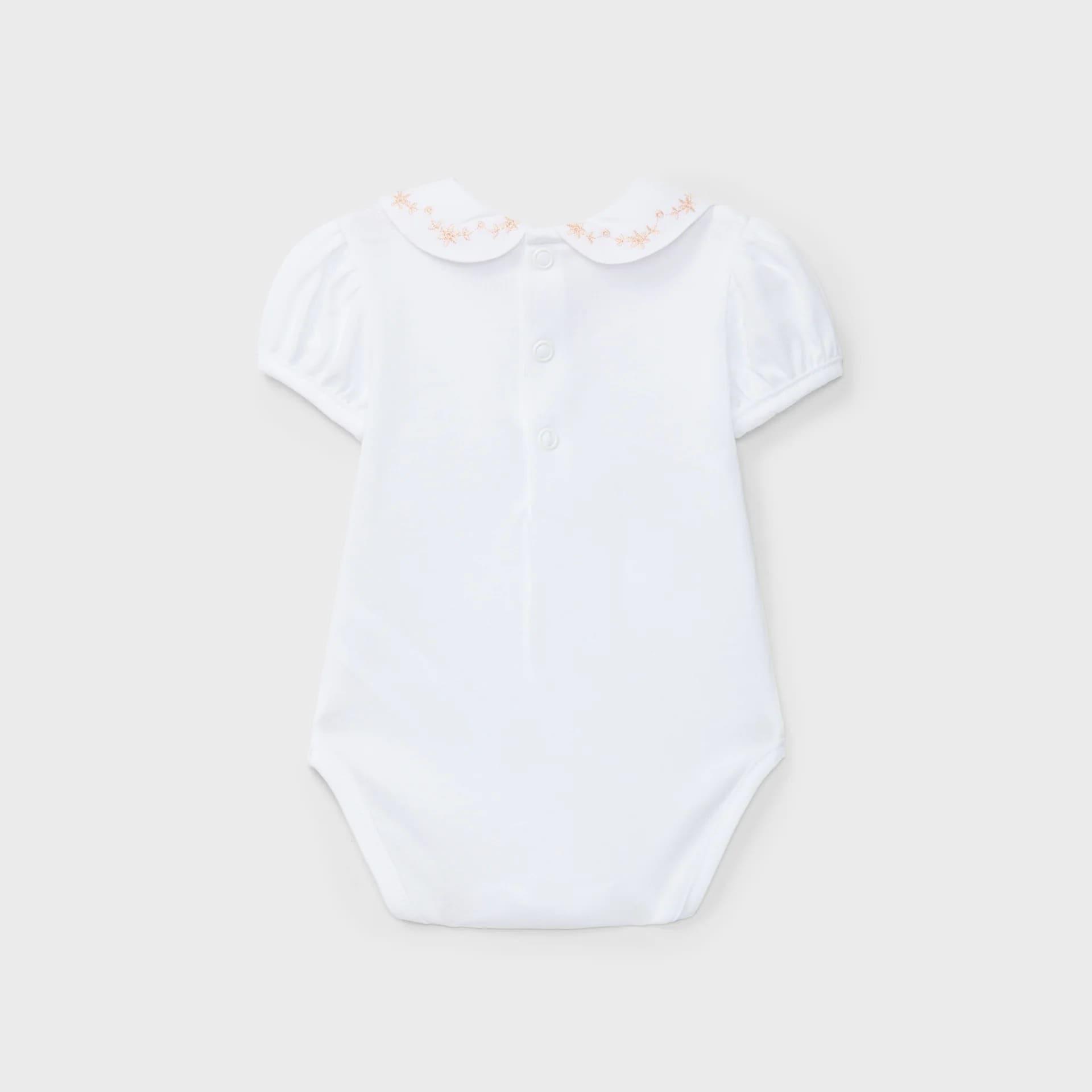 Body de punto blanco con detalle naranja recién nacida | Dr. Kid by Charanga