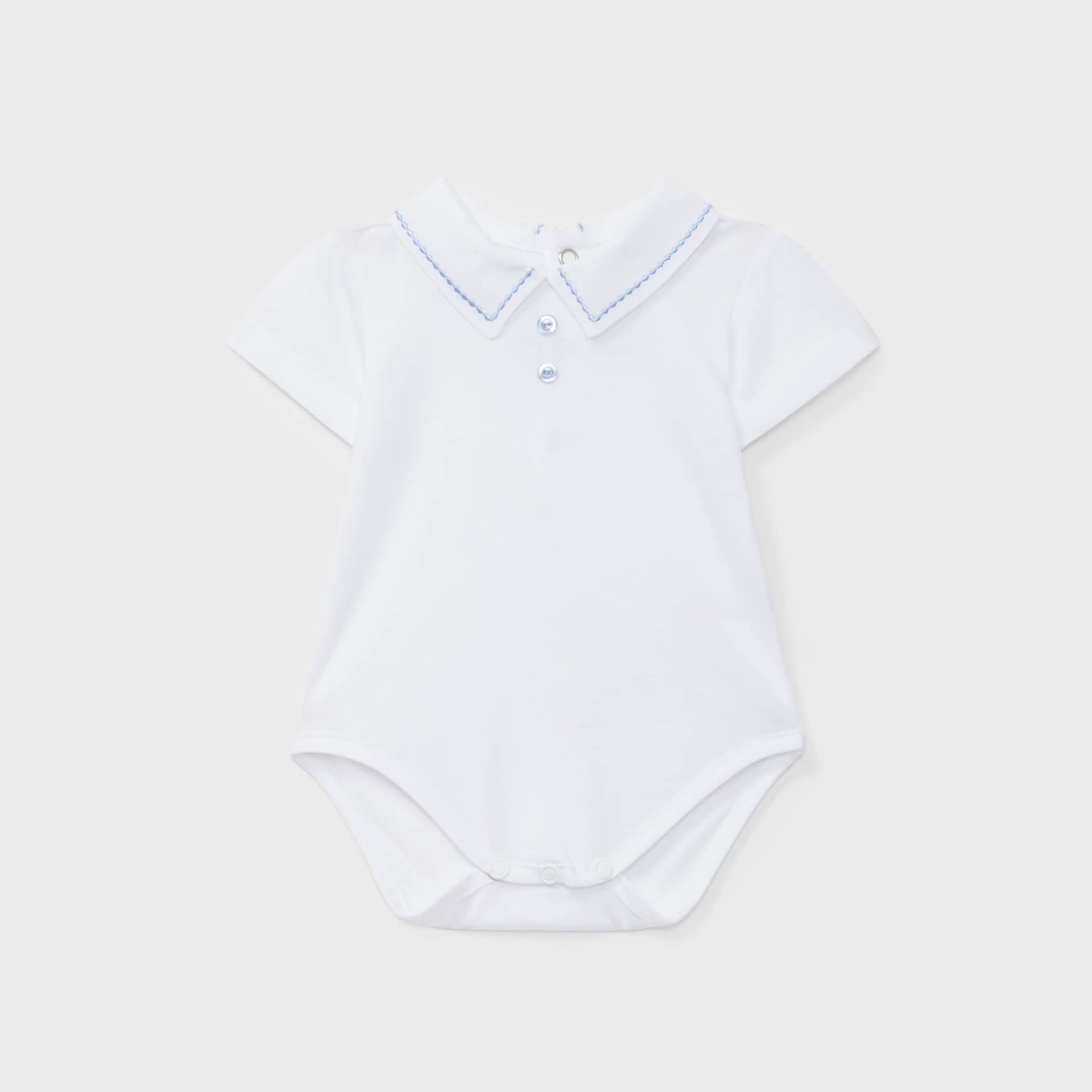 Body punto blanco con detalle celeste recién nacido | Dr. Kid by Charanga