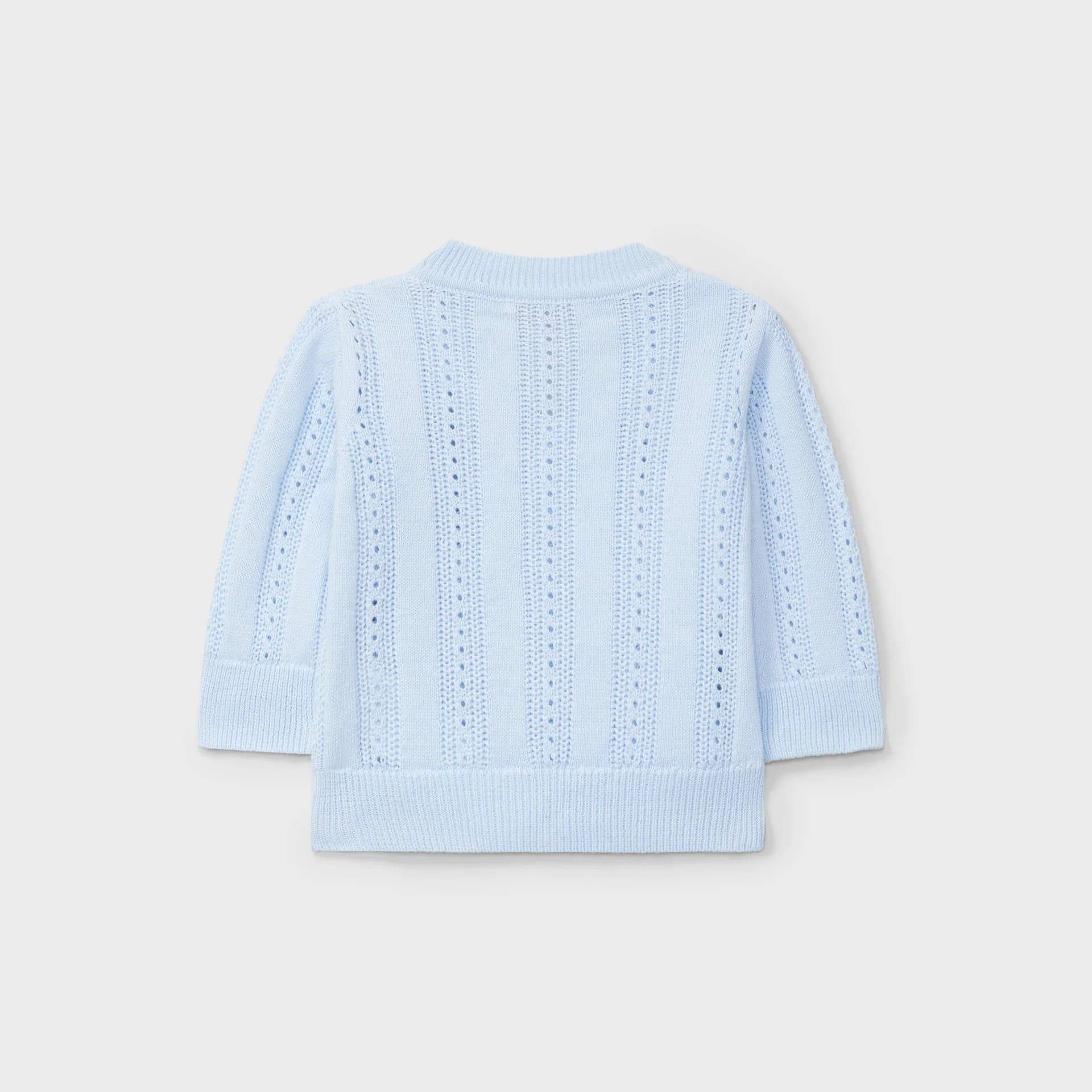 Rebeca tricot perforada celeste recién nacido | Dr. Kid by Charanga