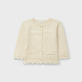Chaqueta tricotosa beige recien nacido