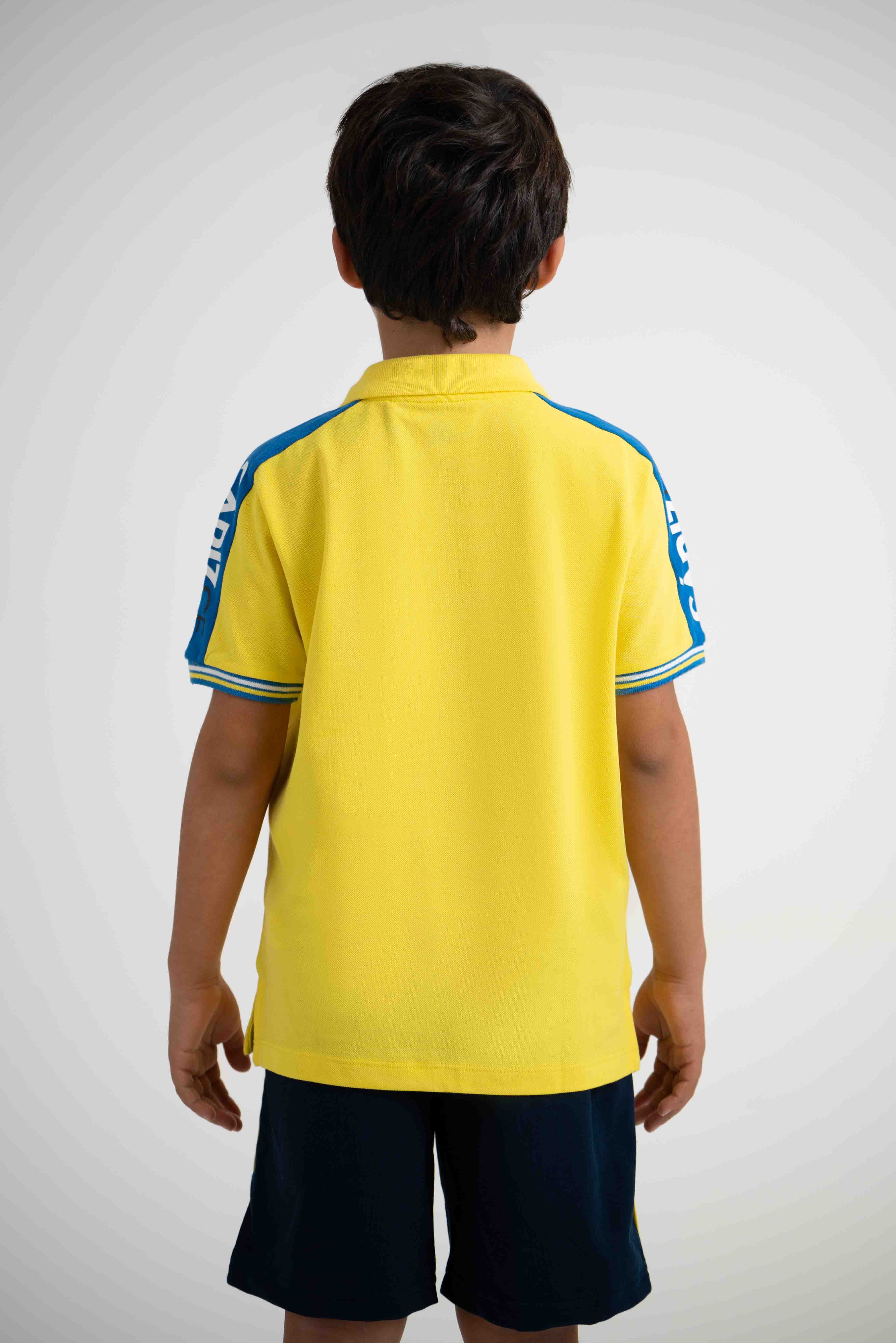 Polo amarillo con detalles en los hombros niño - Cádiz CF
