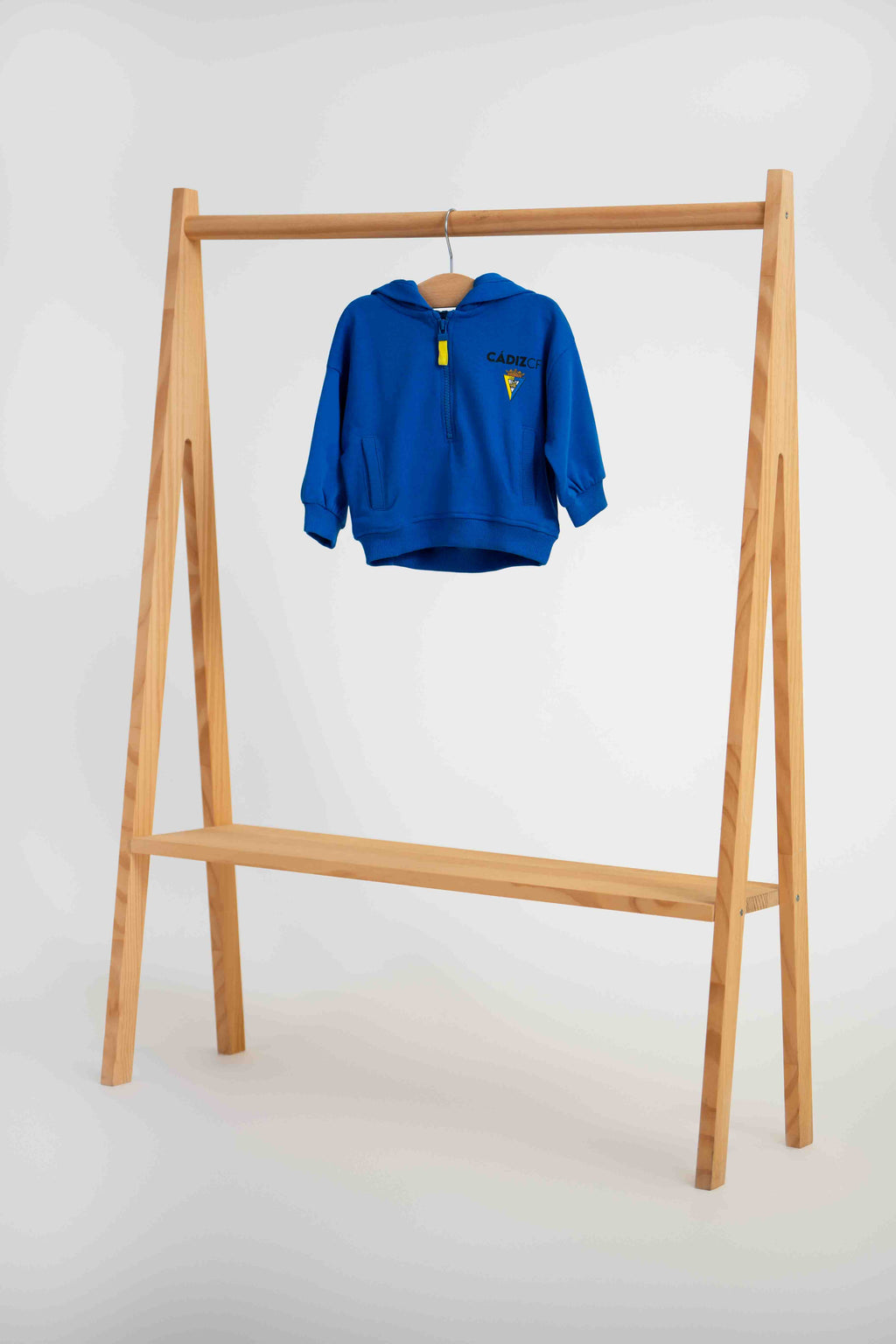 Sudadera azul con capucha bebé - Cádiz CF