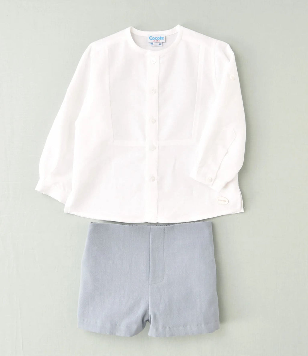 Camisa lino blanca niño