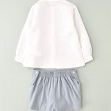 Camisa lino blanca niño