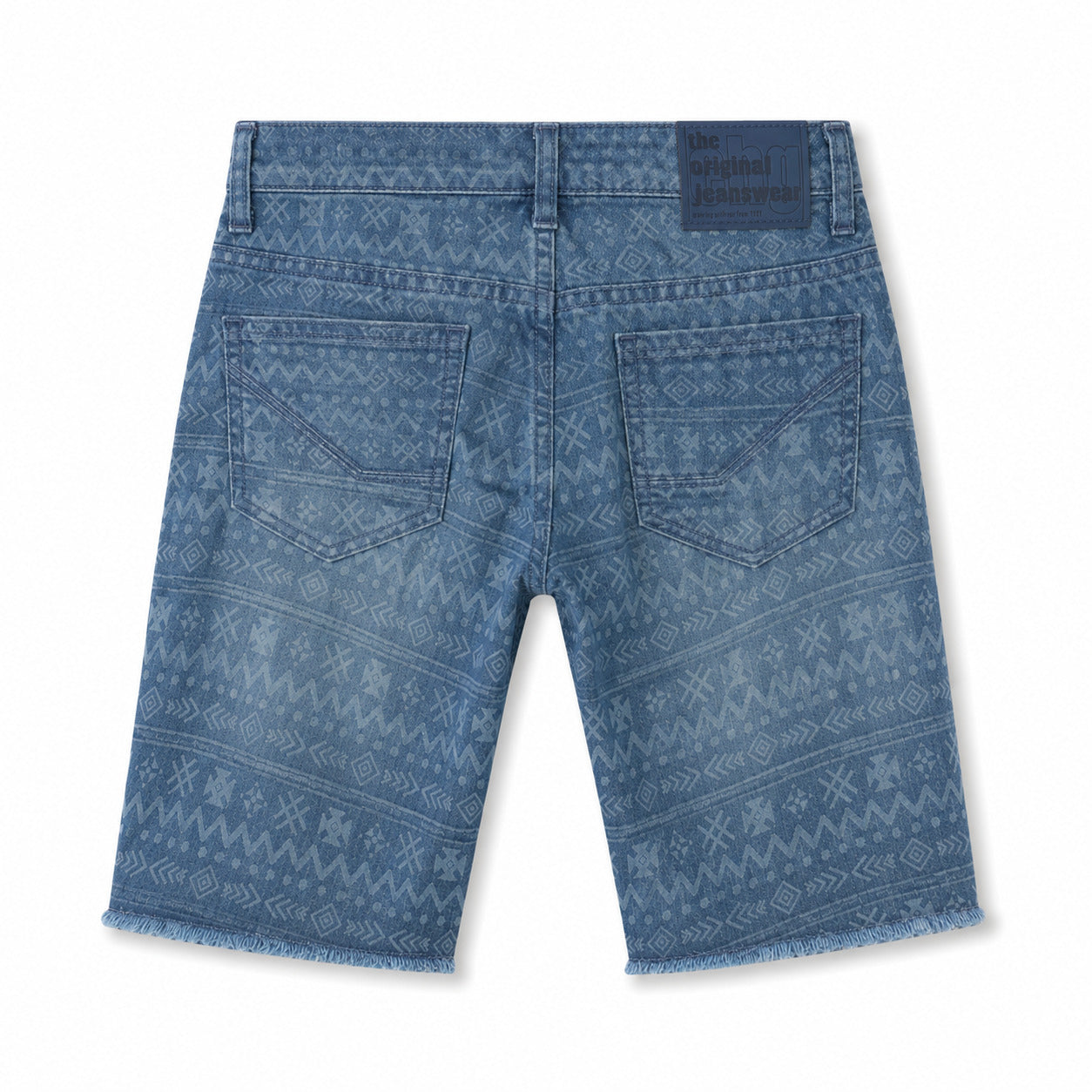 Bermuda vaquera niño estampado étnico