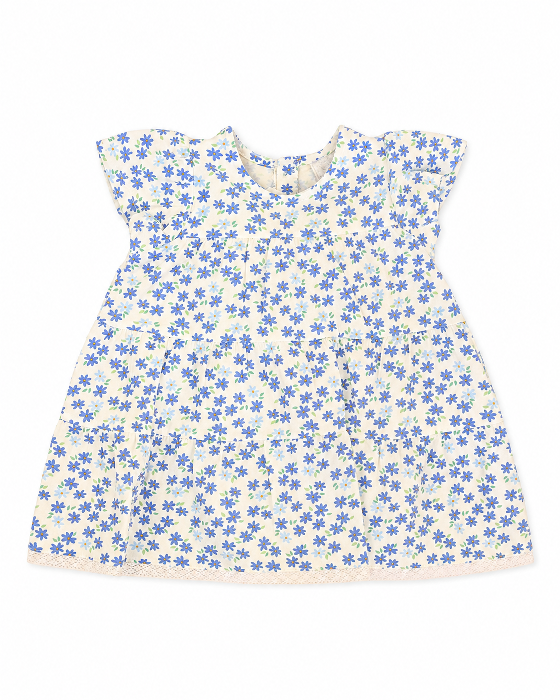 Vestido bebé niña flores azules
