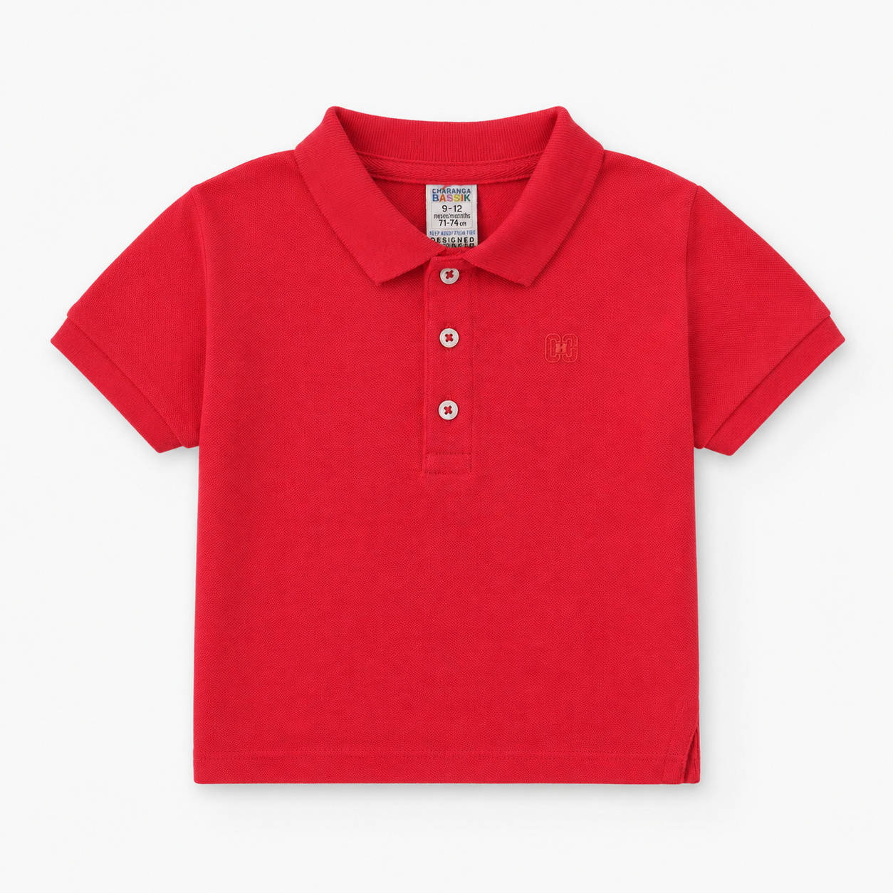 Red baby polo