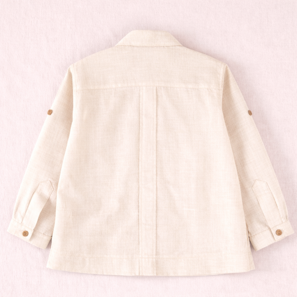 Camisa niño blanca con bolsillos | Cocote by Charanga