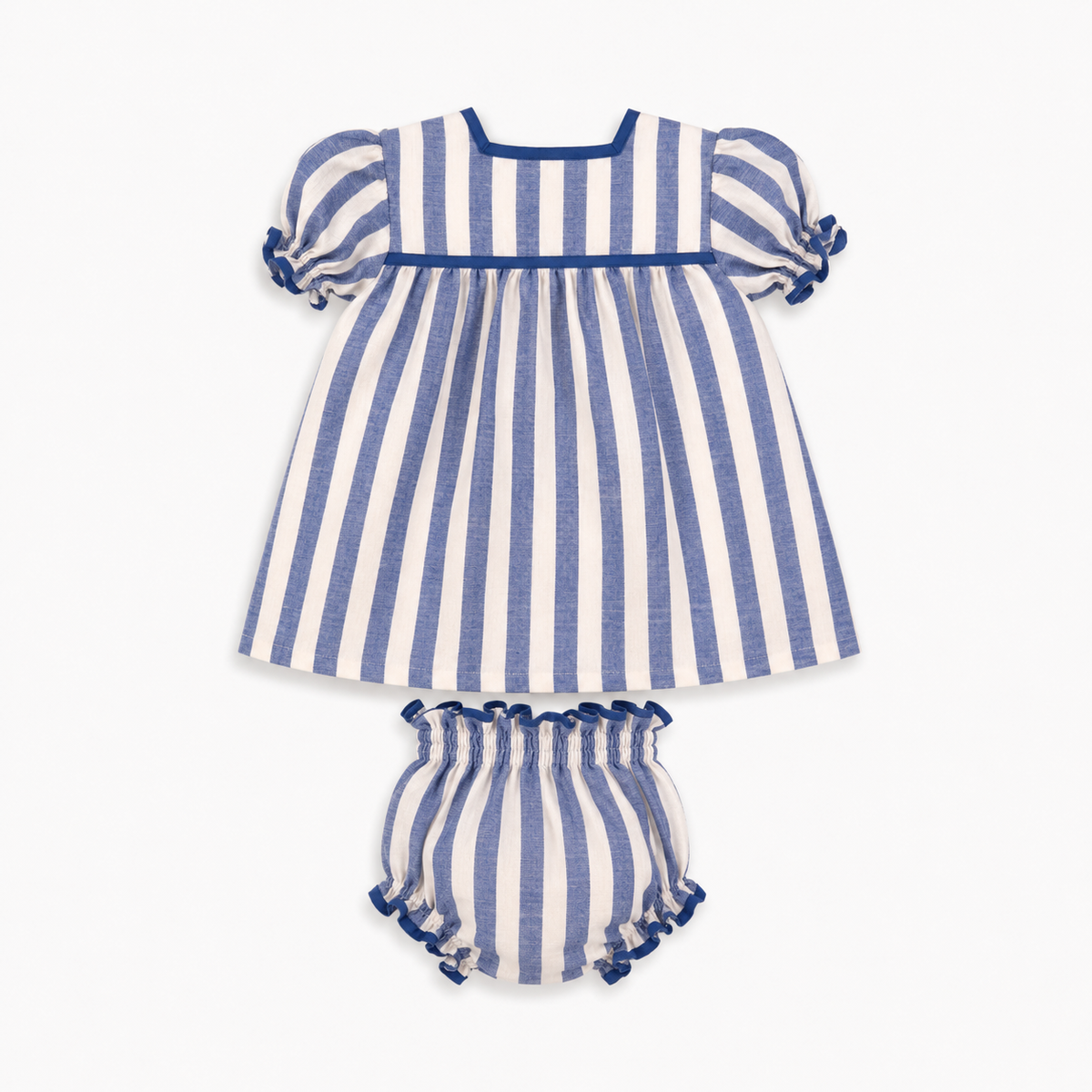 Conjunto bebé vestido y braguita rayas azul | Cocote by Charanga - 12M en Charanga