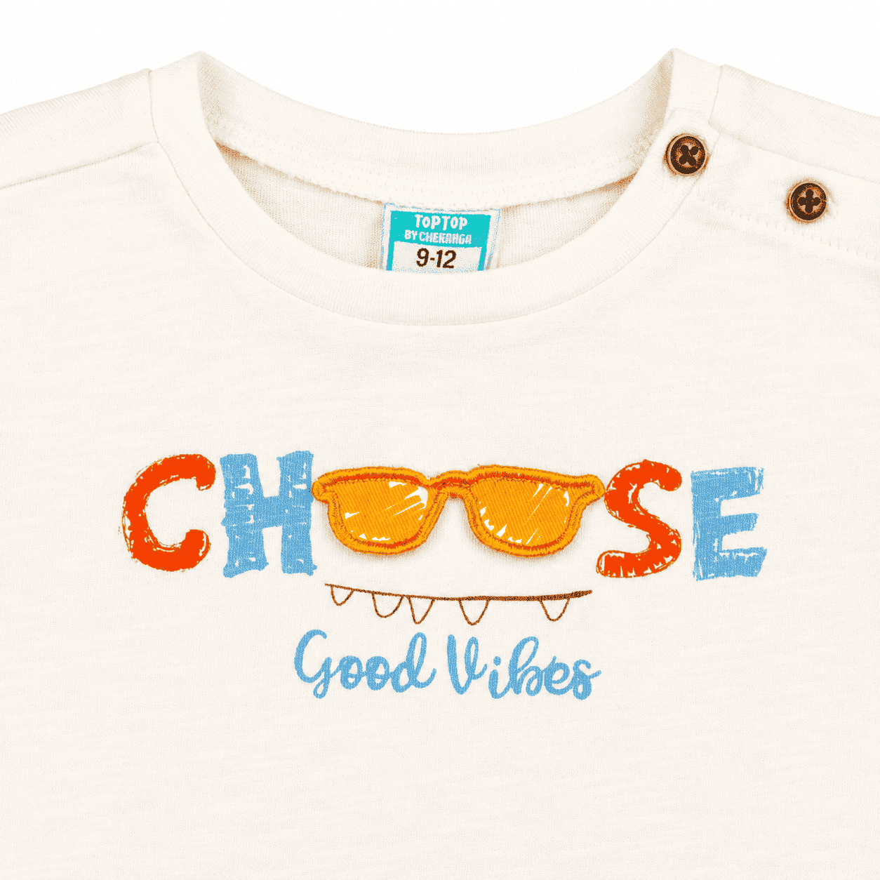 Camiseta de bebé color crudo