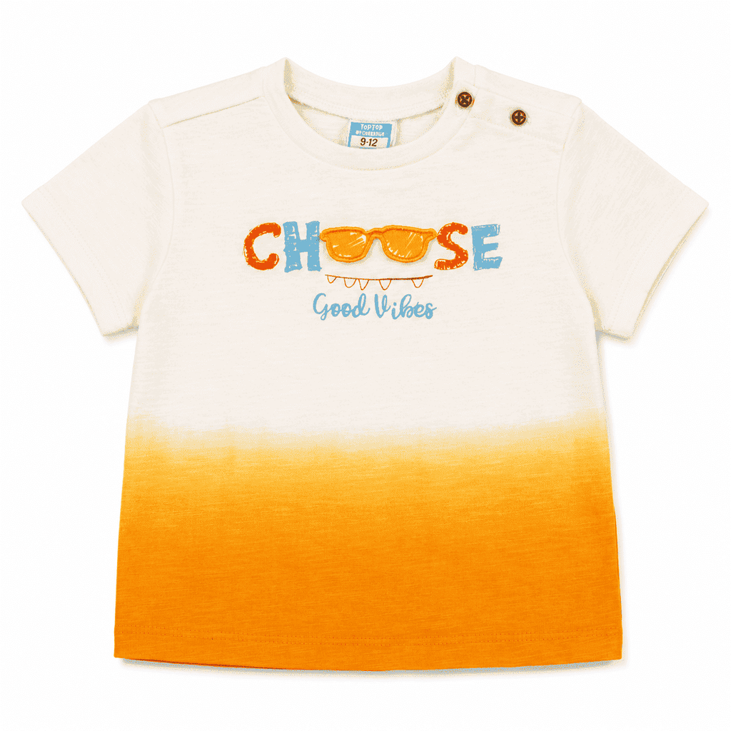 Camiseta de bebé color crudo