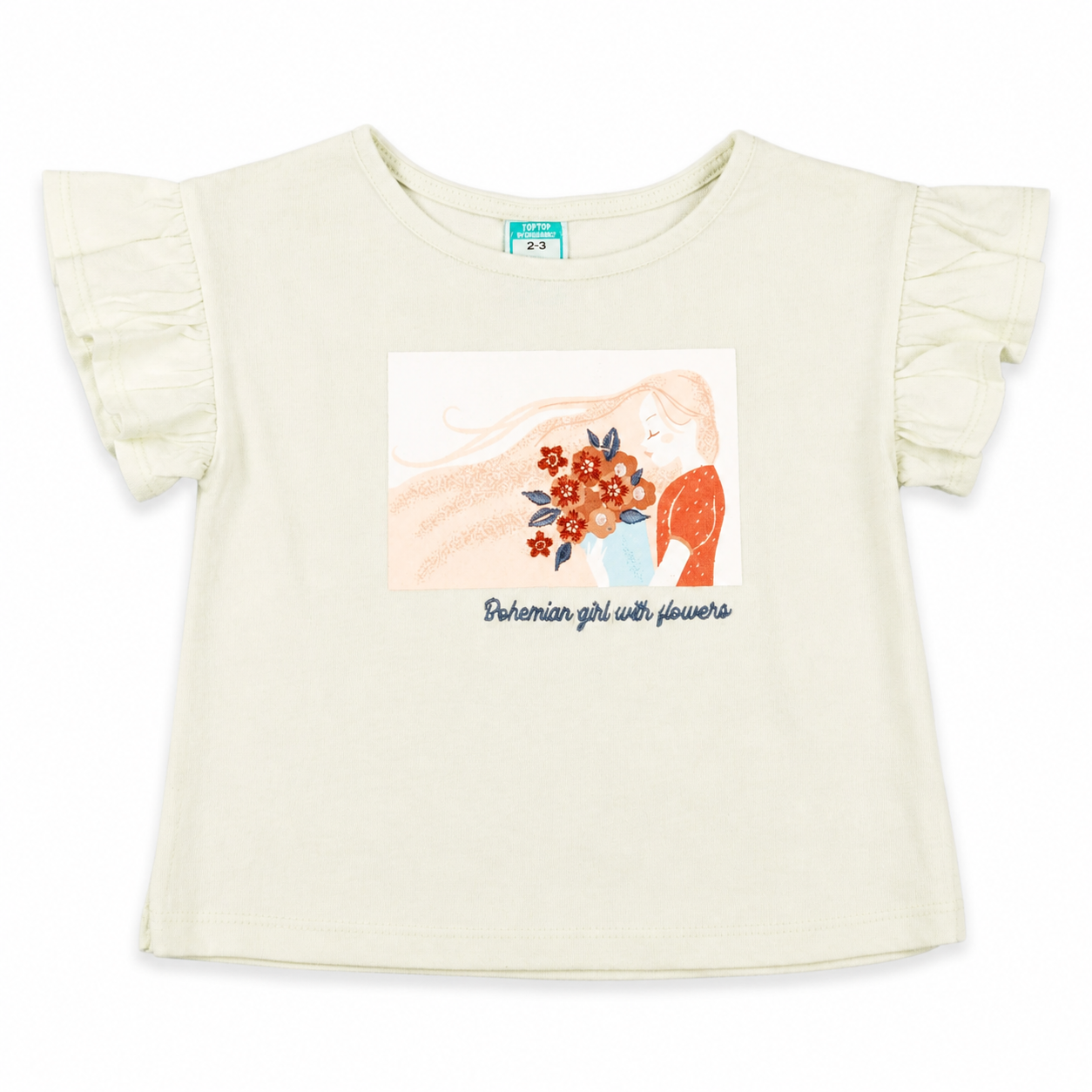 Camiseta de niña verde lima