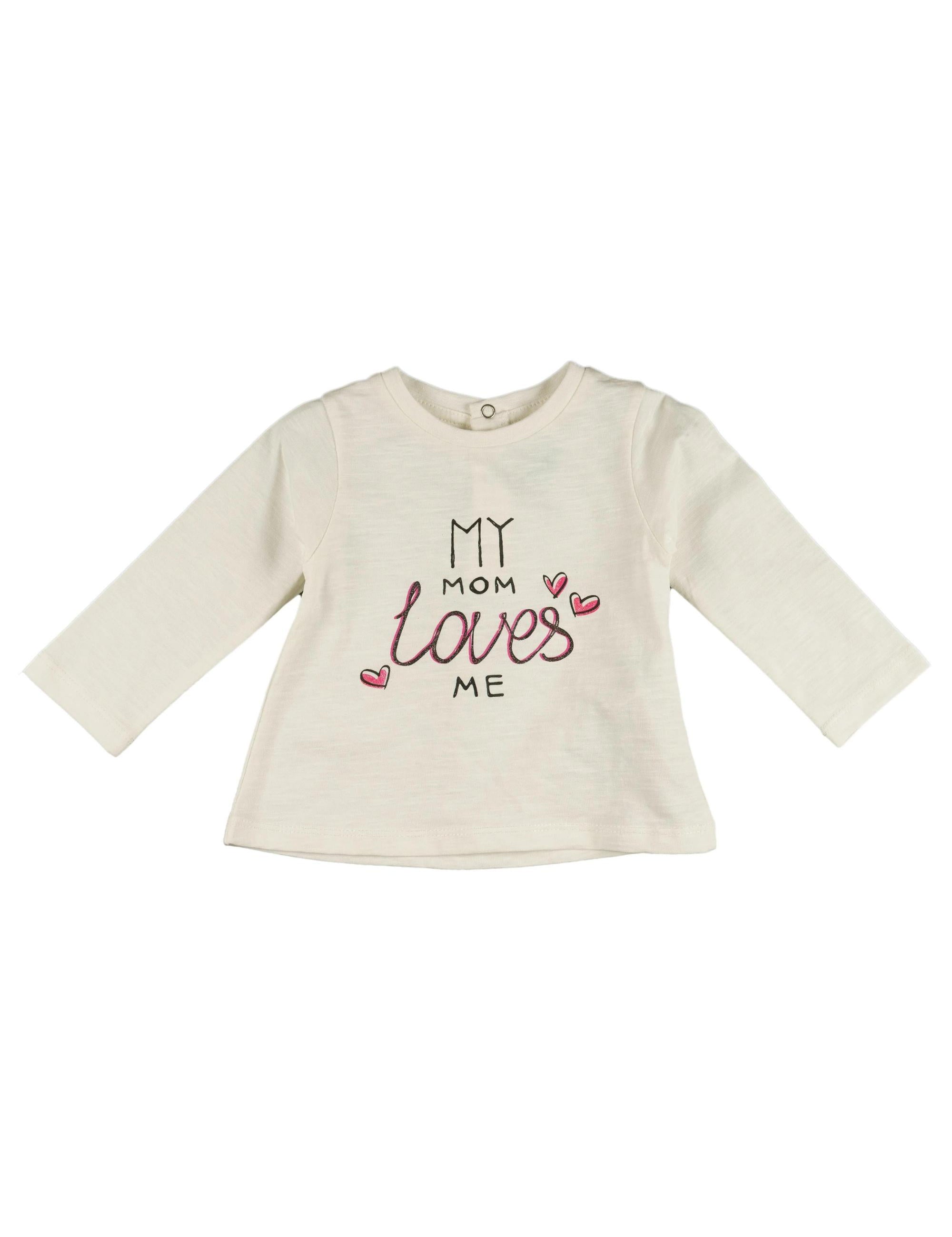 Camiseta de manga larga de bebé color crudo Outlet