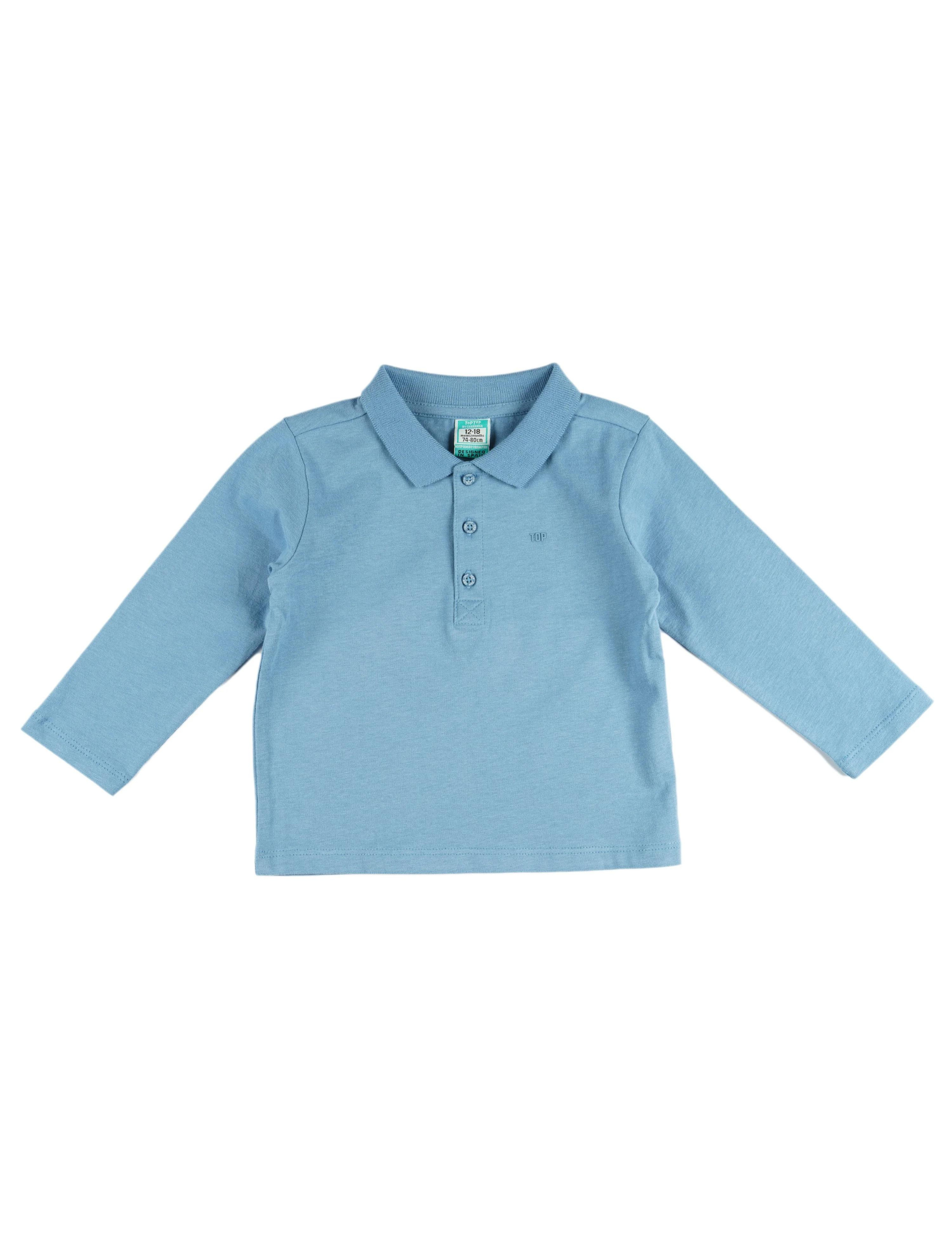 Polo de bebé azul básico Outlet