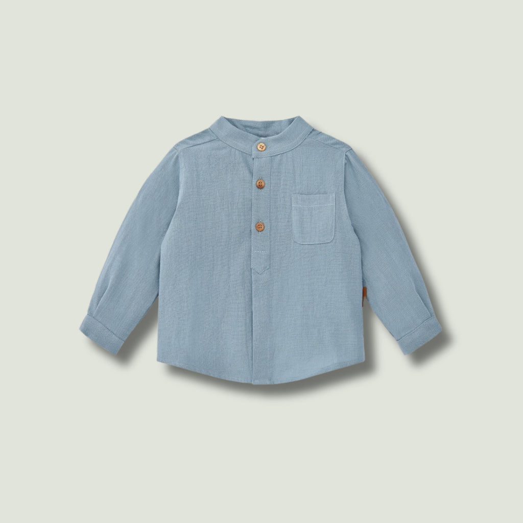 Camisa de niño celeste con mangas Cocote & Charanga