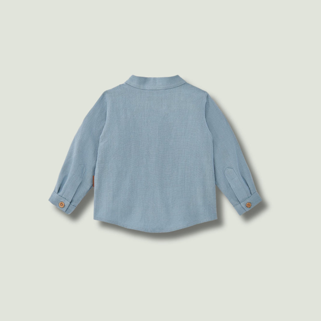 Camisa de niño celeste con mangas Cocote & Charanga