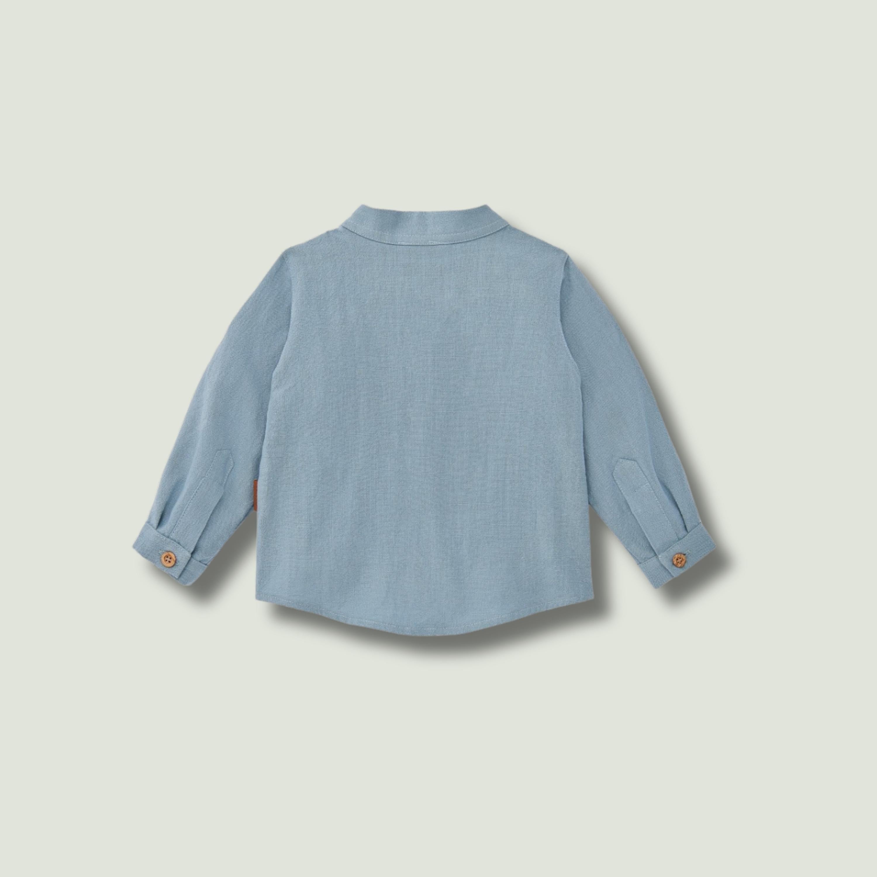 Camisa de niño celeste con mangas Cocote & Charanga