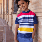 Polo de niño listado