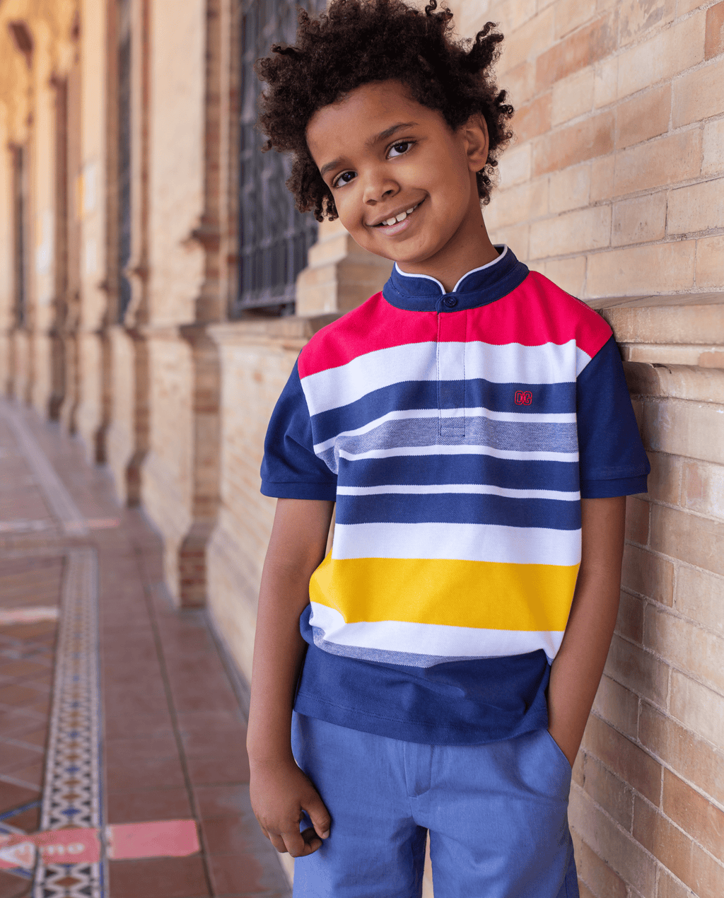 Polo listado de niño