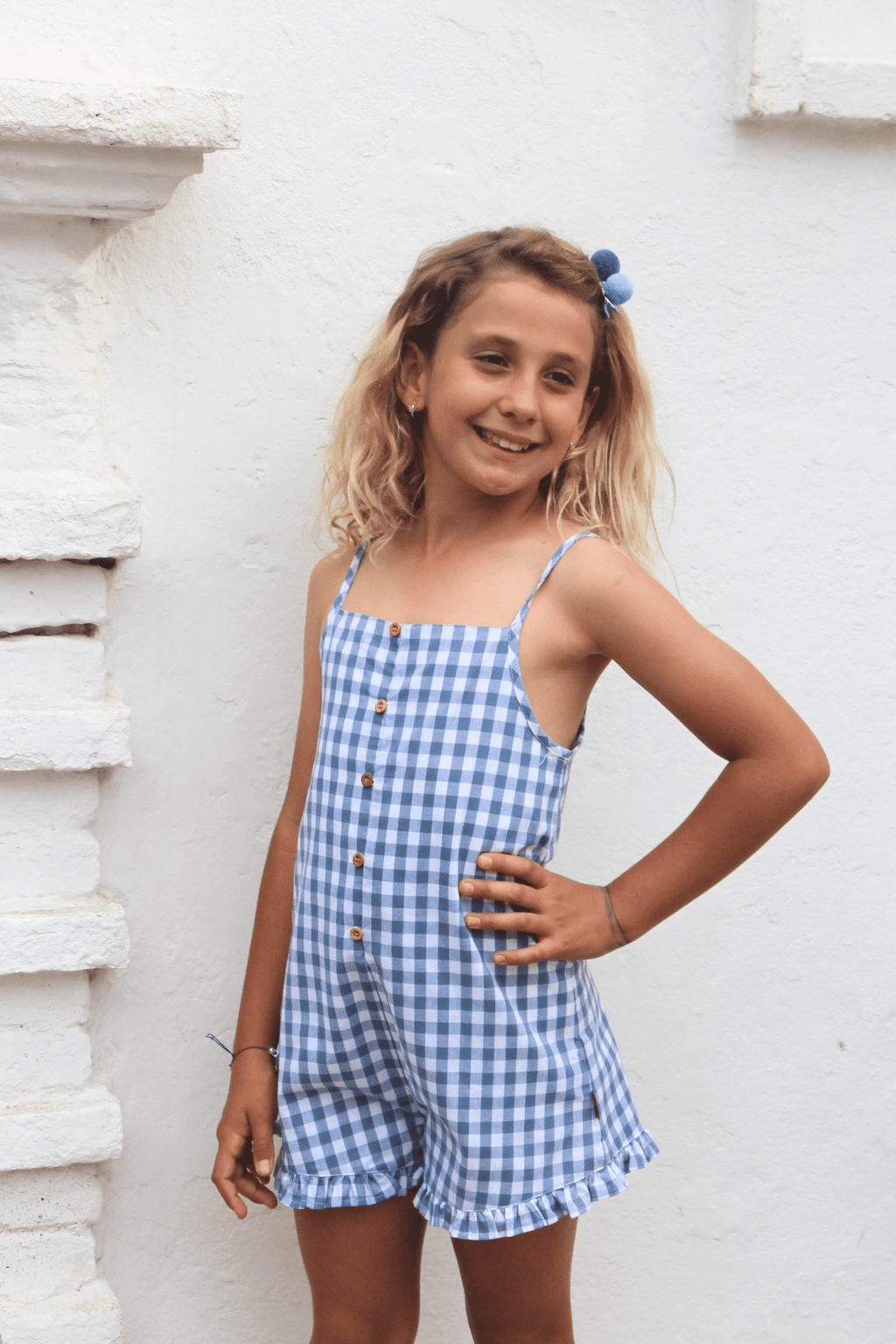 Cocote y Charanga blue girl's dungarees
