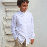 Camicia da bambino ecru Cocote y Charanga