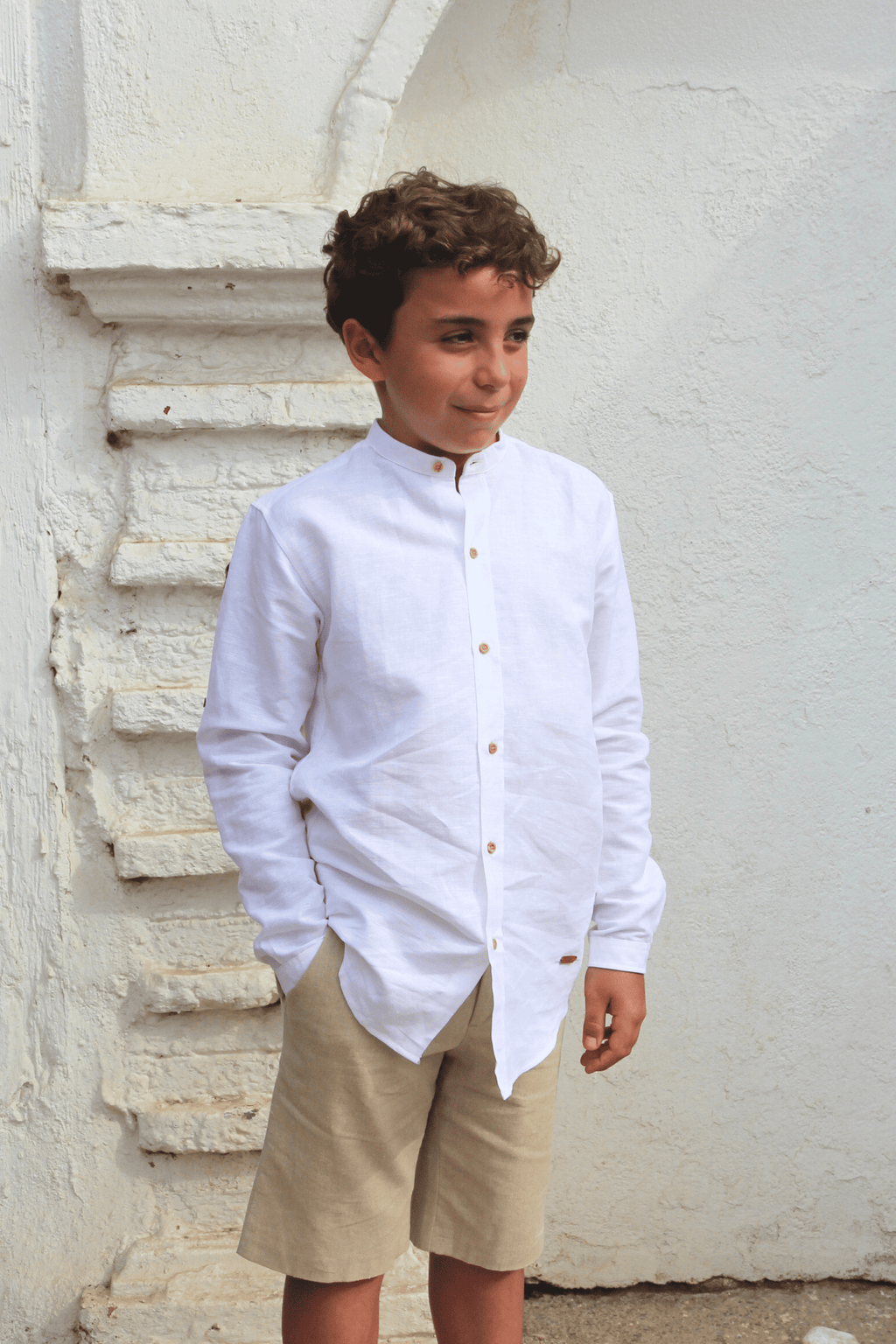 Camisa de niño color crudo Cocote & Charanga
