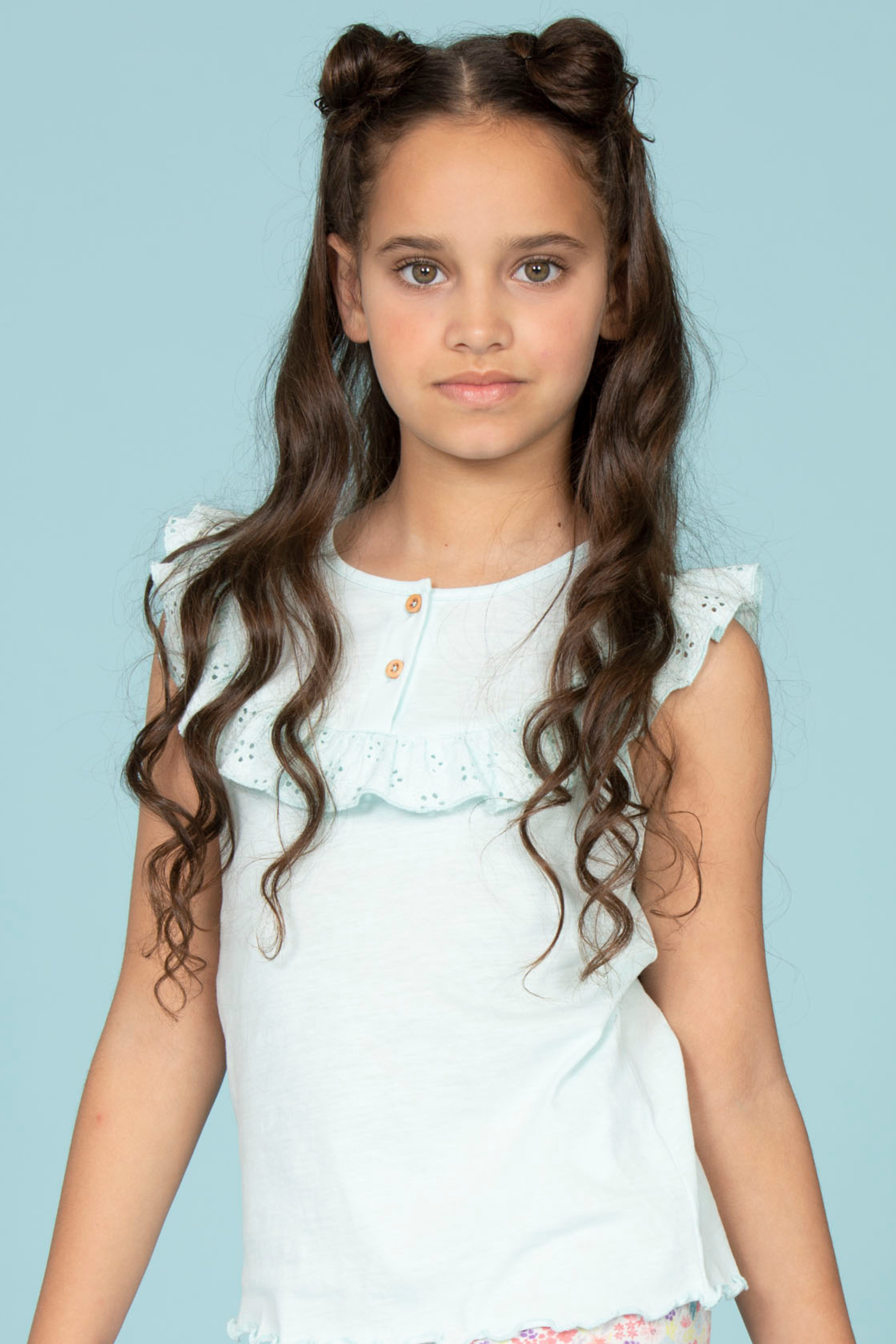 Camiseta de niña aguamarina VERANO/Charanga