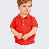 Red baby polo
