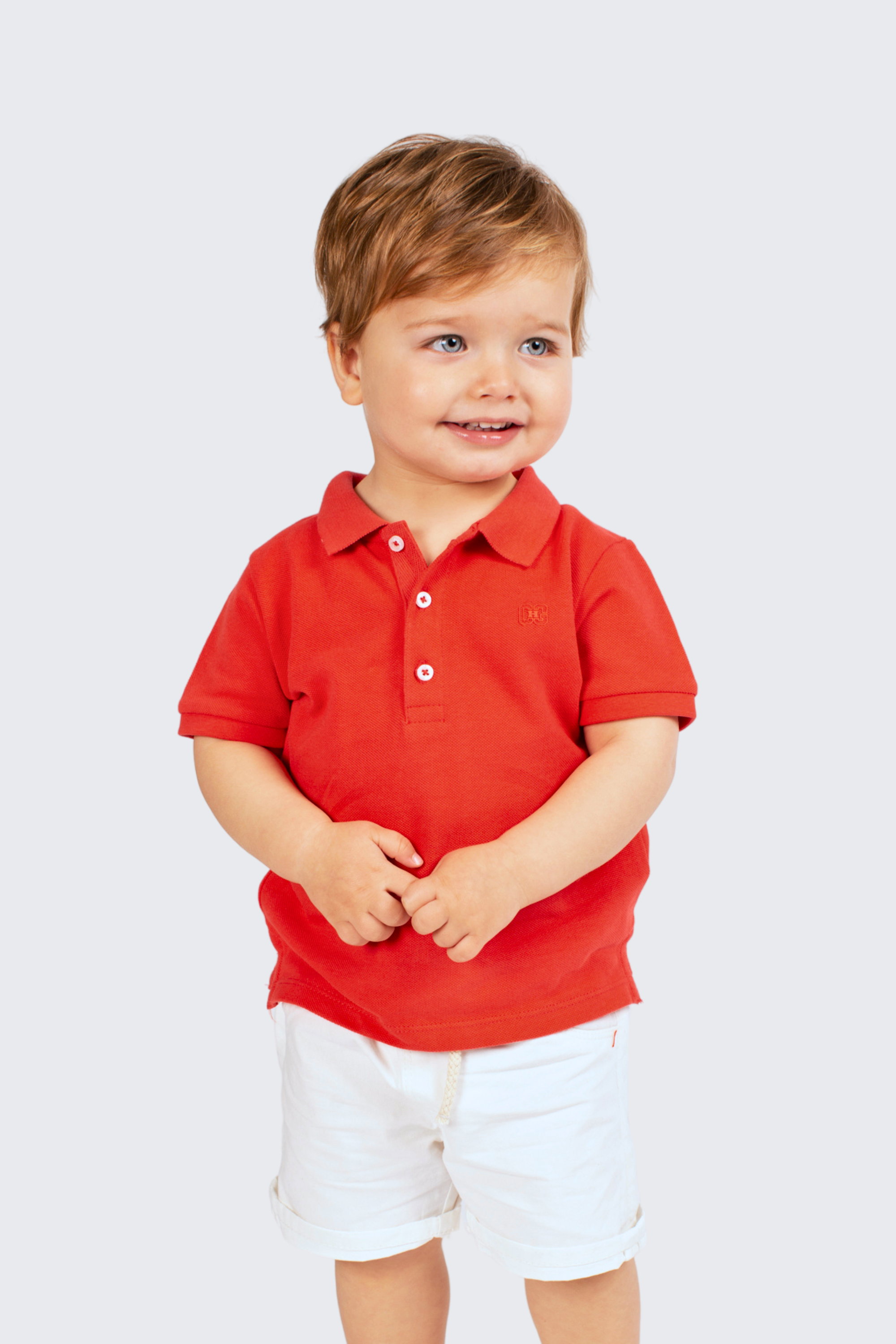 Polo de bebé rojo