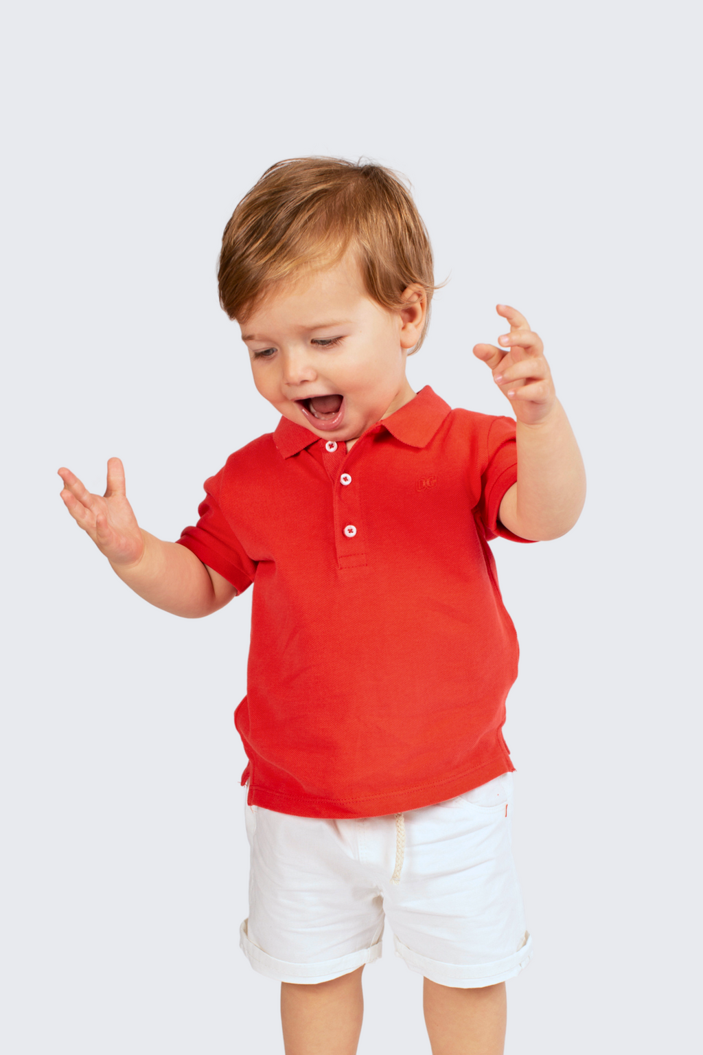 Polo de bebé rojo