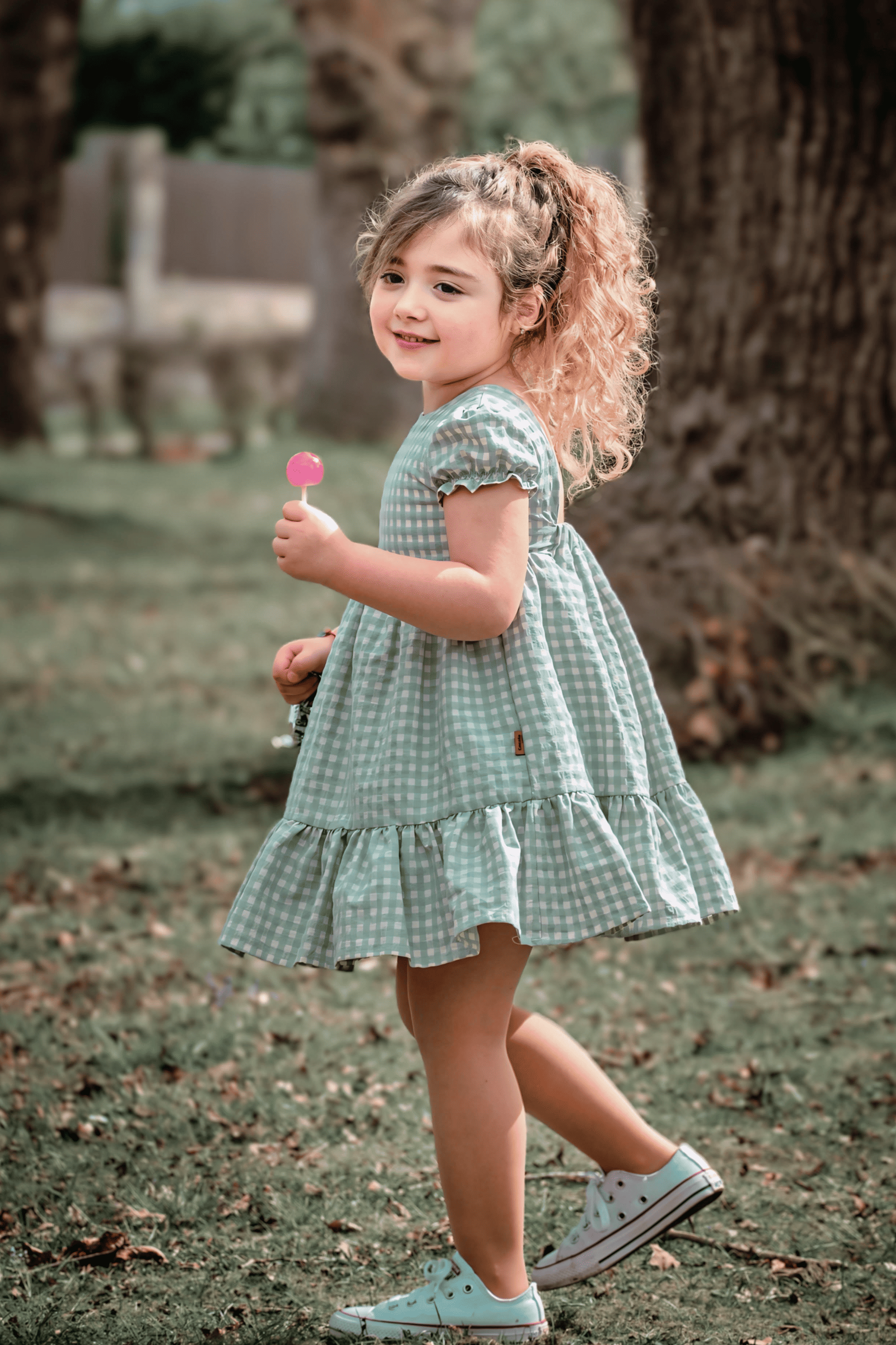 Vestido de niña azul turquesa Cocote & Charanga