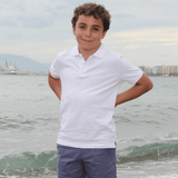 Polo de niño blanco