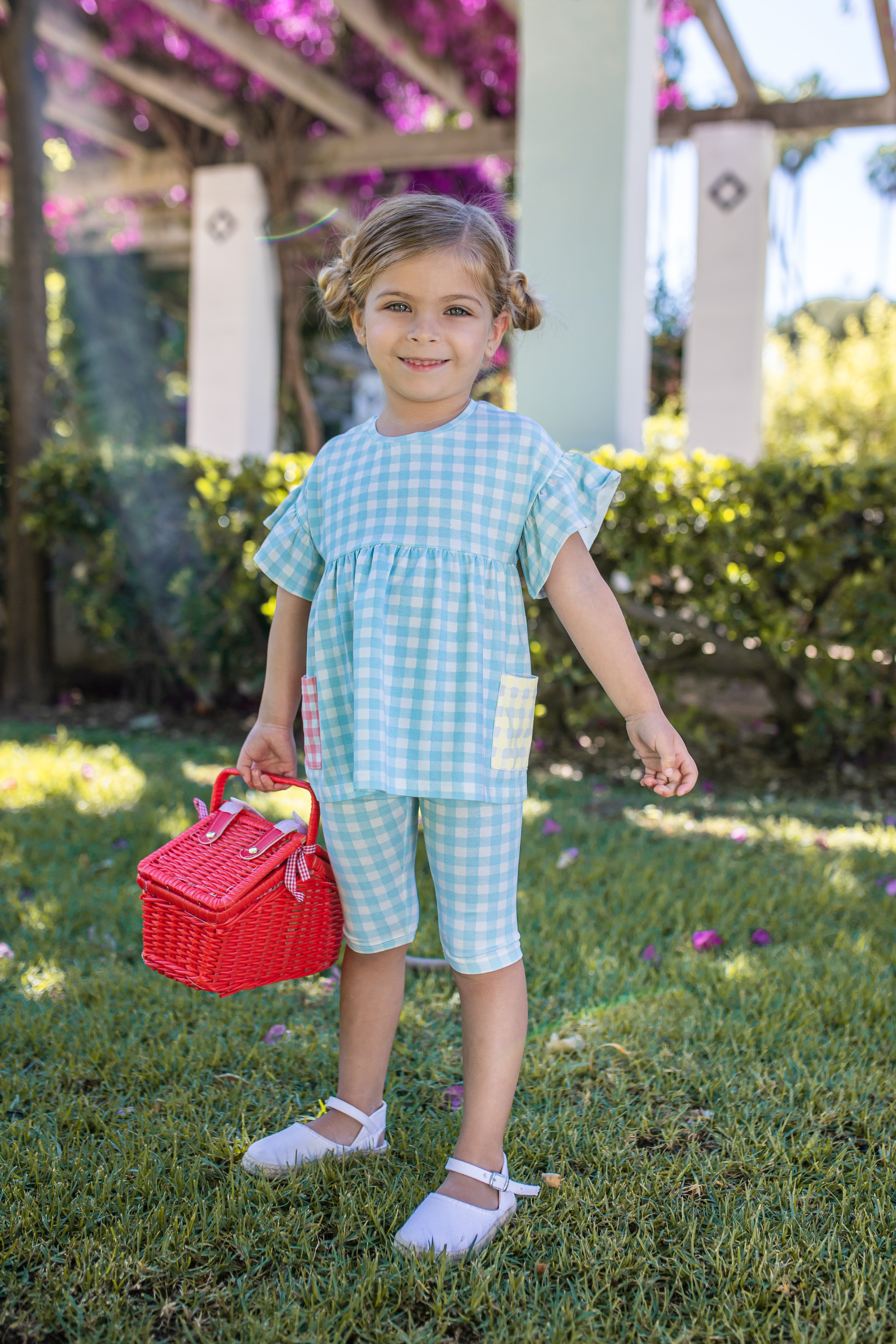 Conjunto Camiseta Y Legging de bebé cuadro VERANO/Charanga