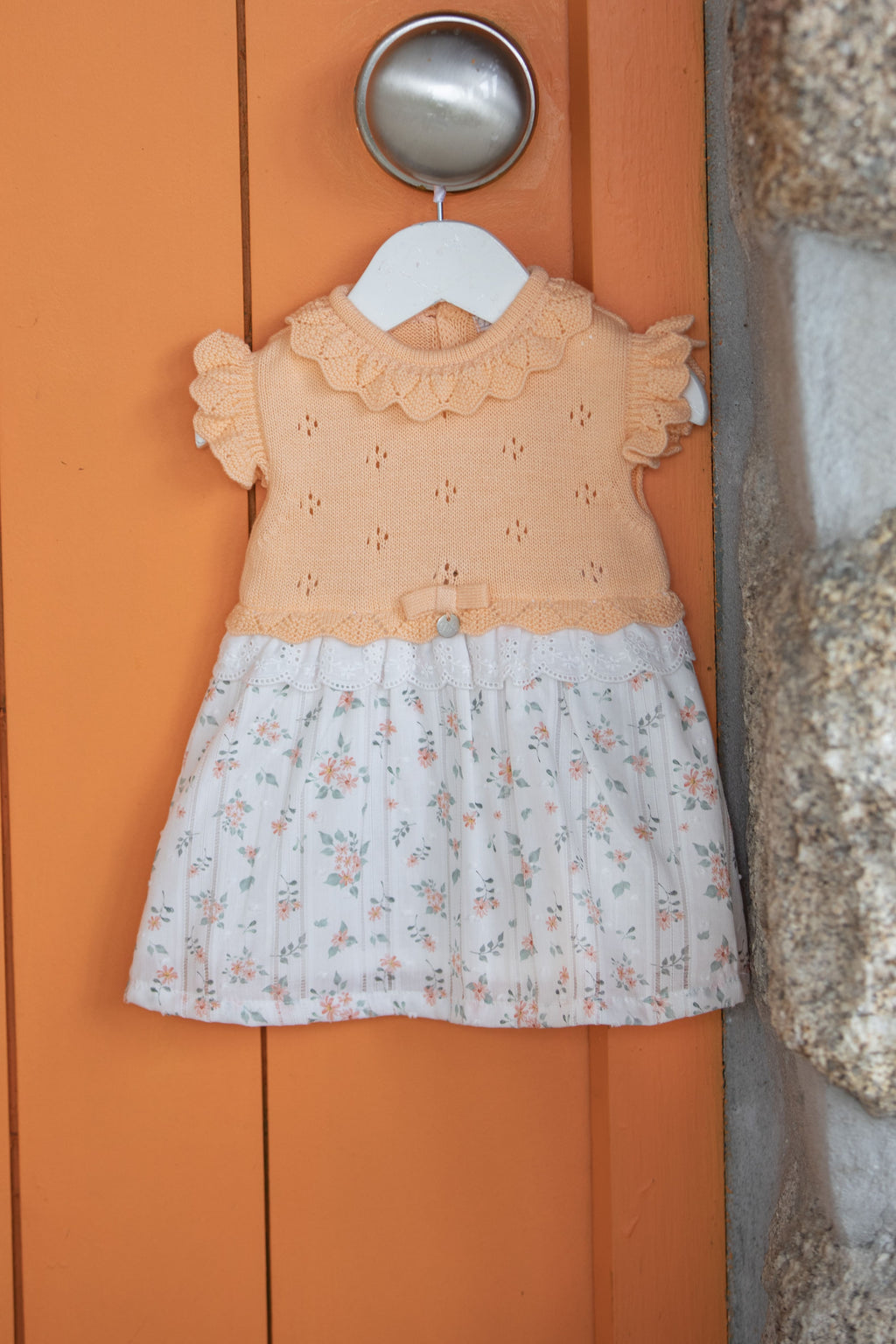 Vestido tricot con diseño floral recién nacida | Dr. Kid by Charanga