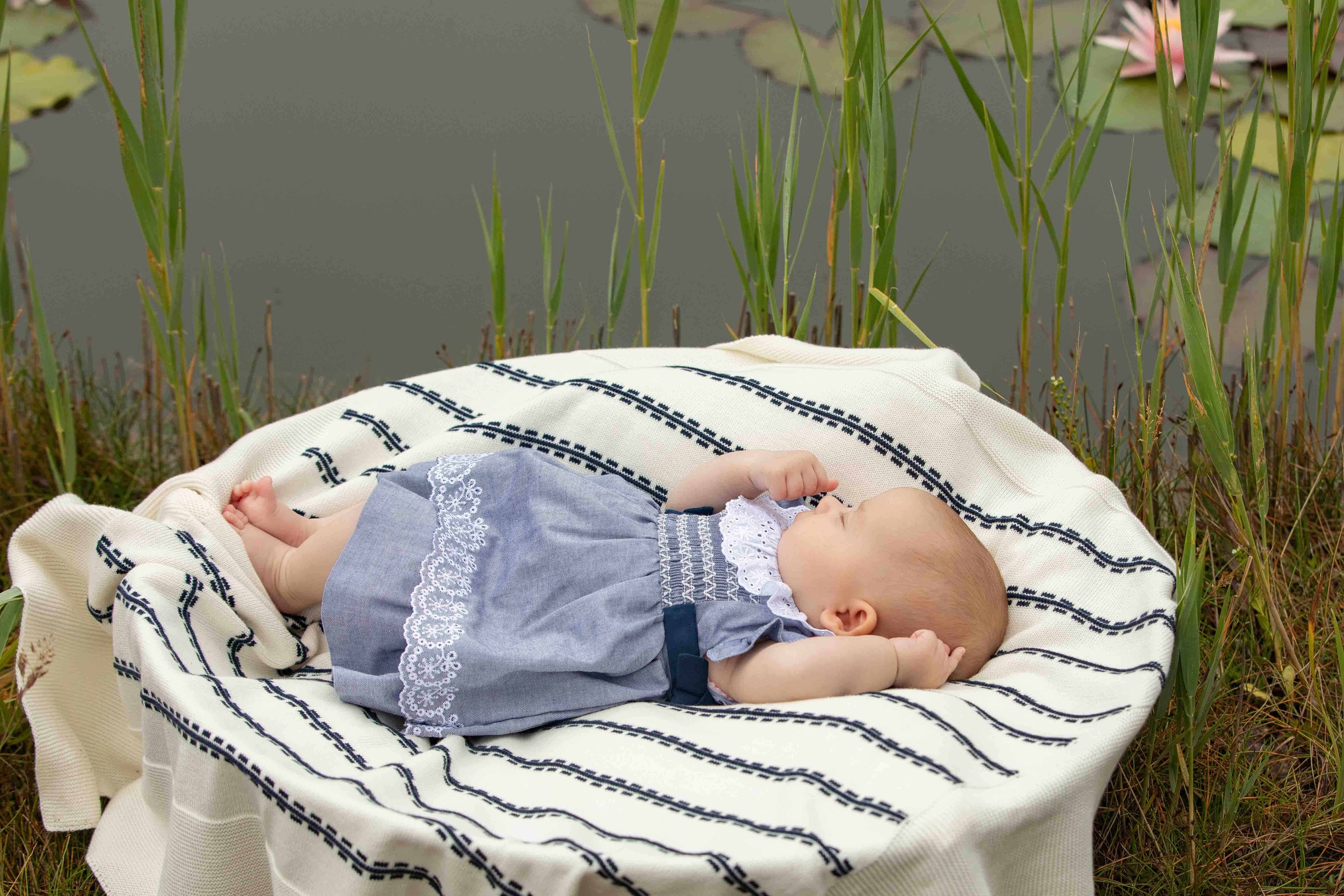 Vestido marino lazos y cuello recién nacida | Dr. Kid by Charanga